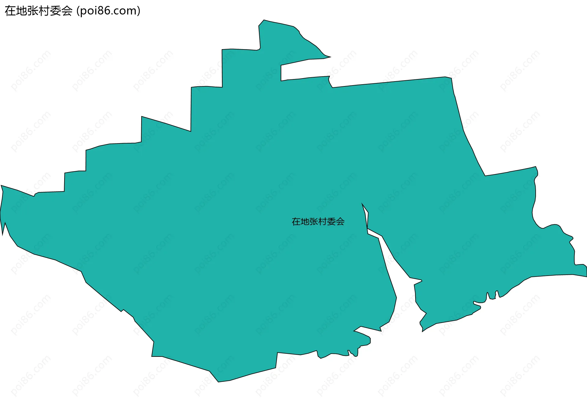 在地张村委会边界地图