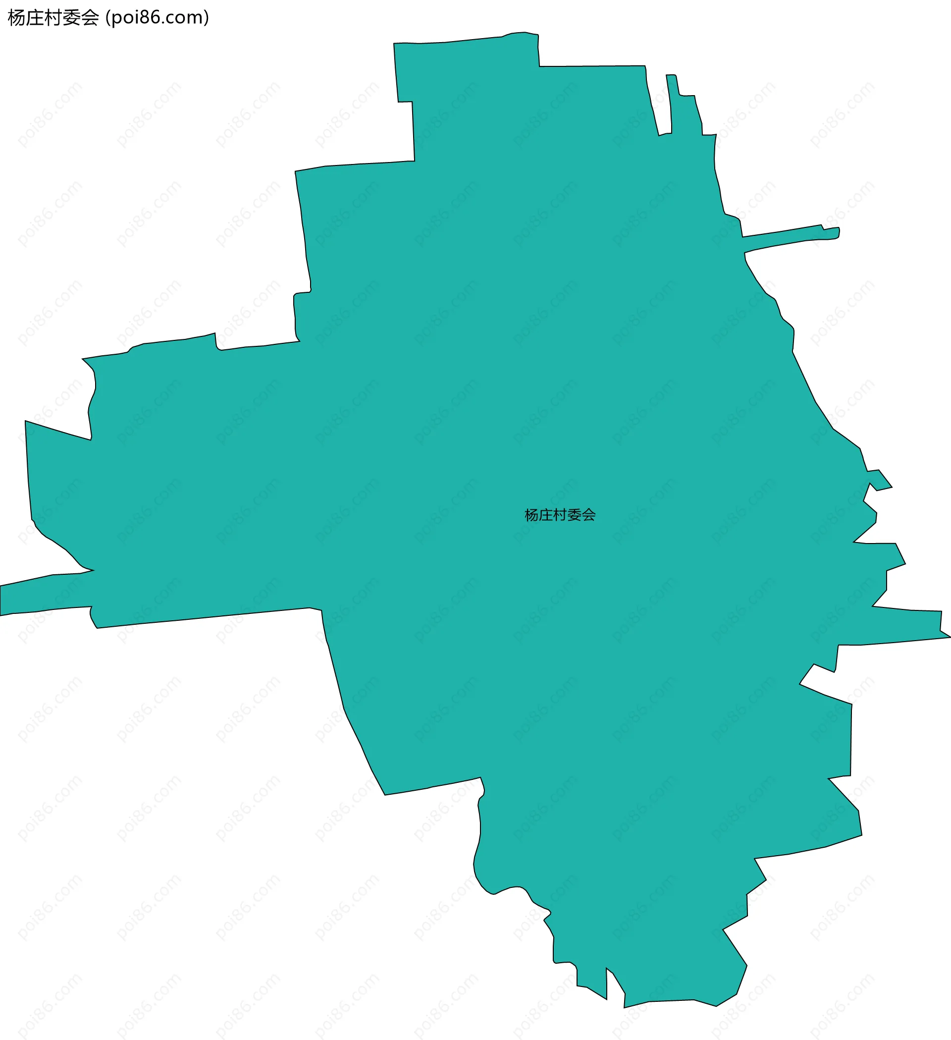 杨庄村委会边界地图