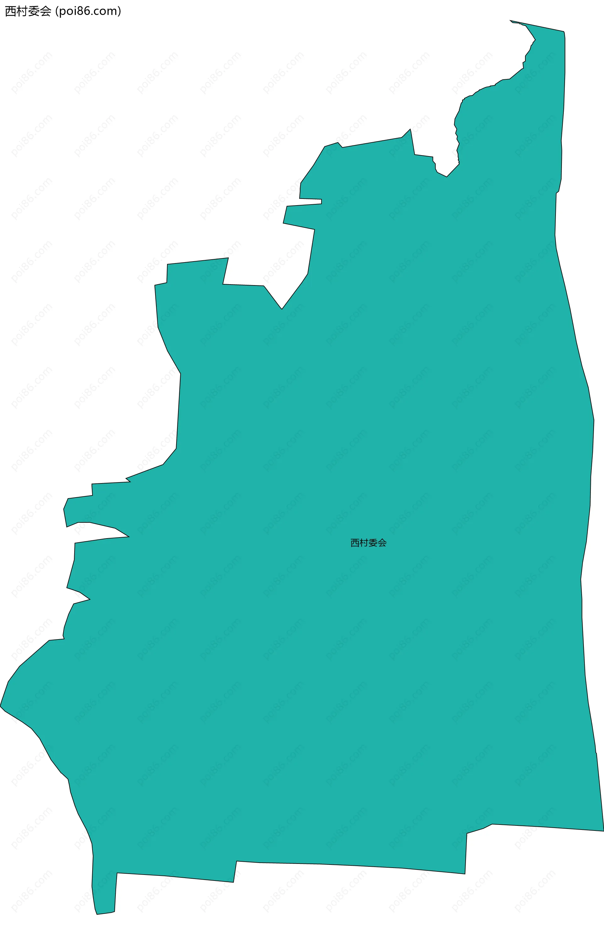 西村委会边界地图