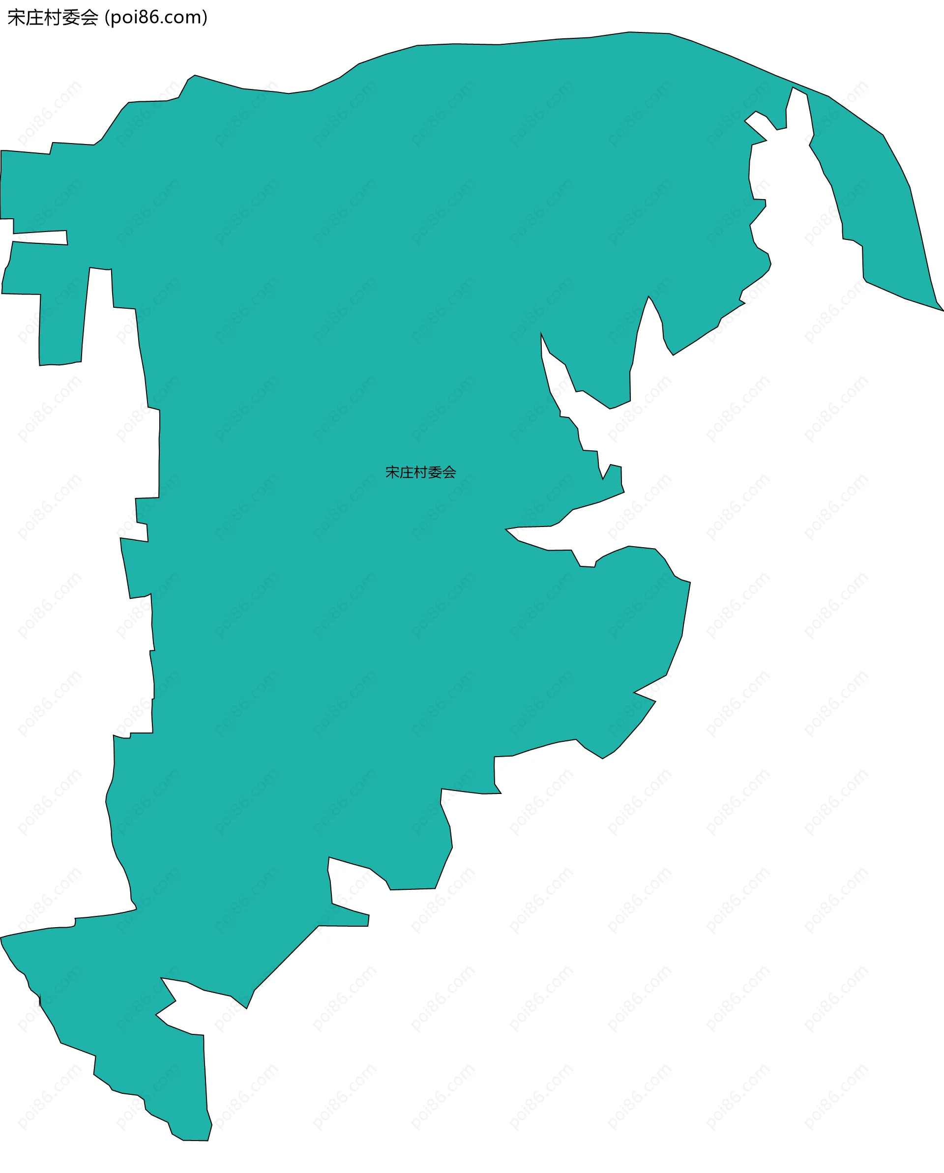 宋庄村委会边界地图
