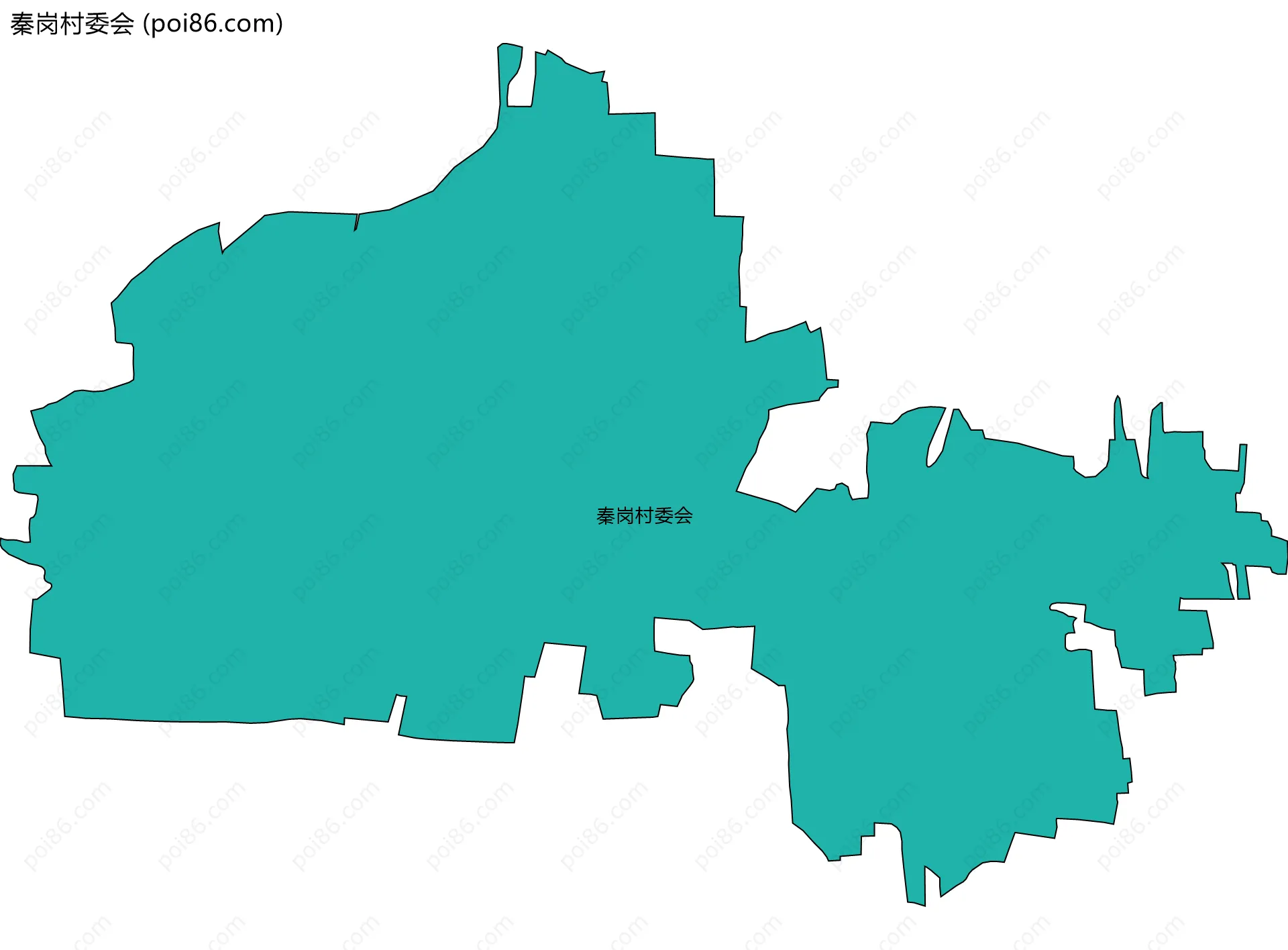 秦岗村委会边界地图