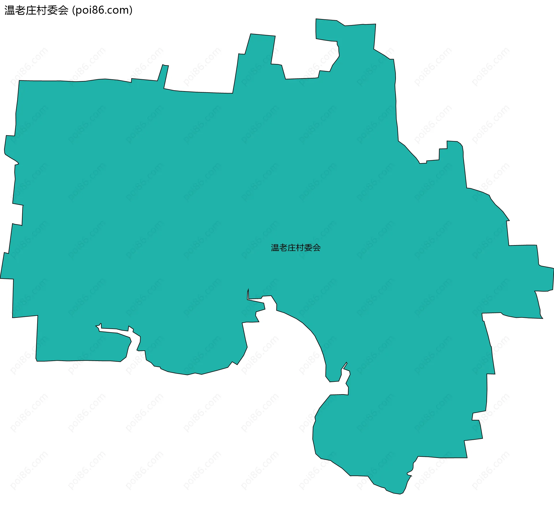 温老庄村委会边界地图