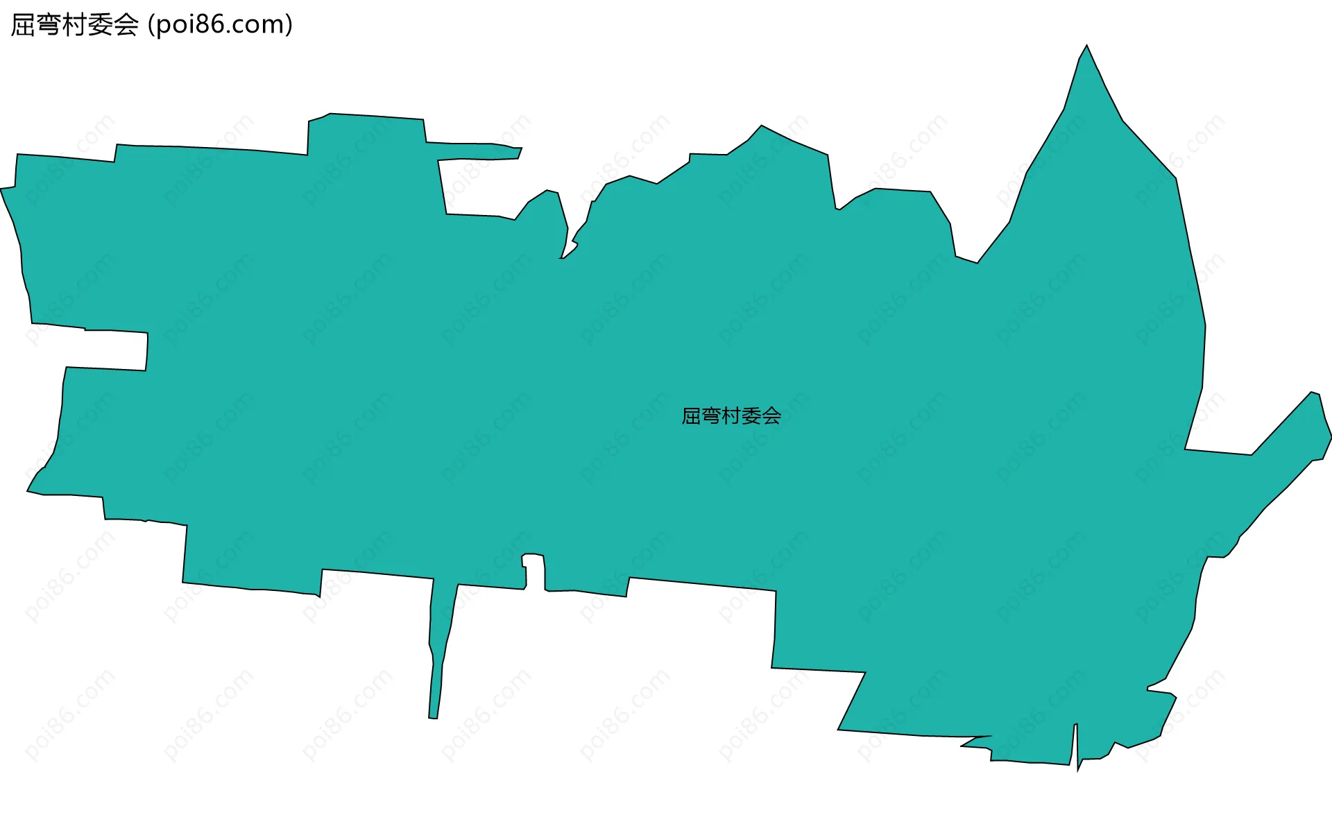 屈弯村委会边界地图