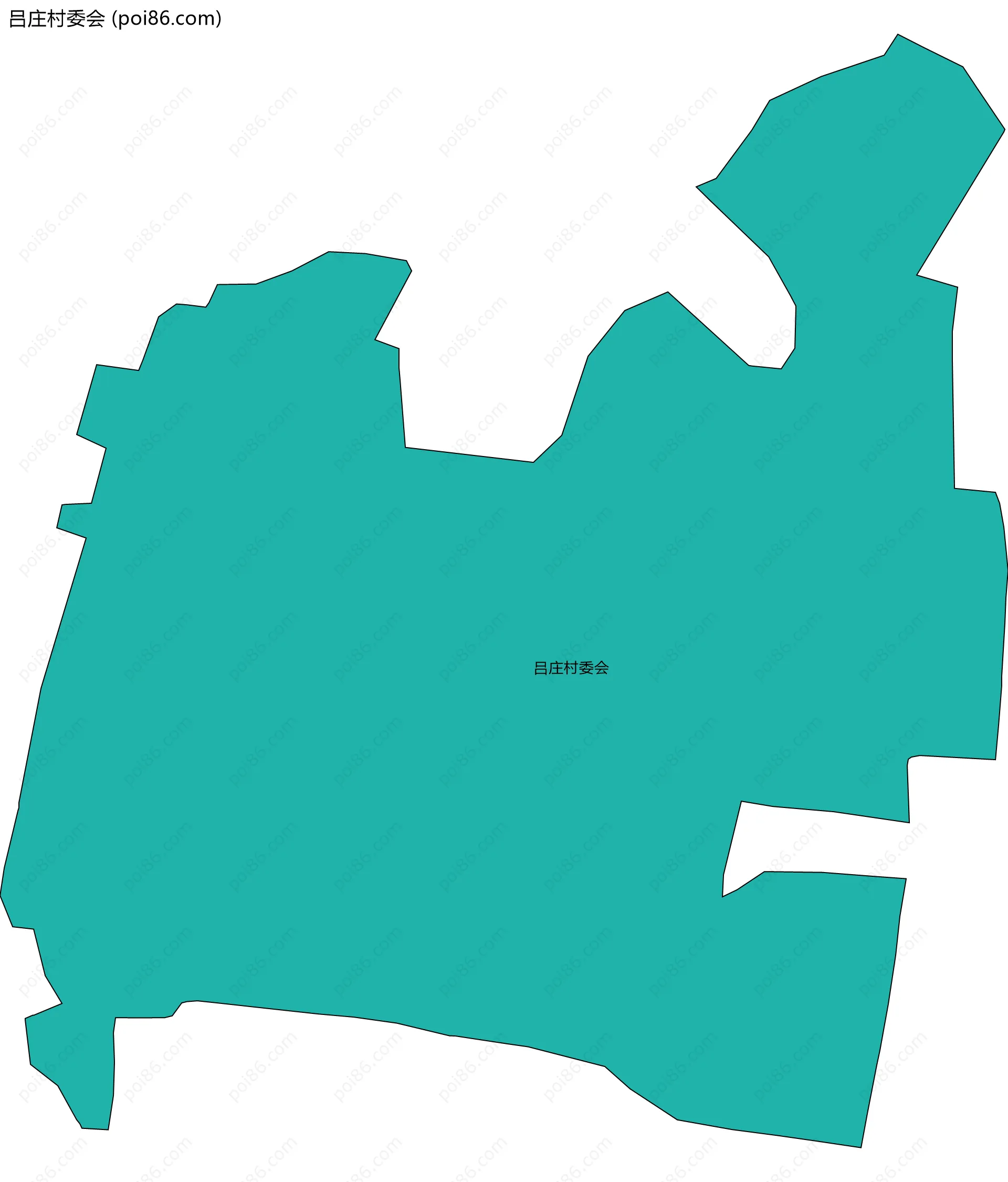 吕庄村委会边界地图