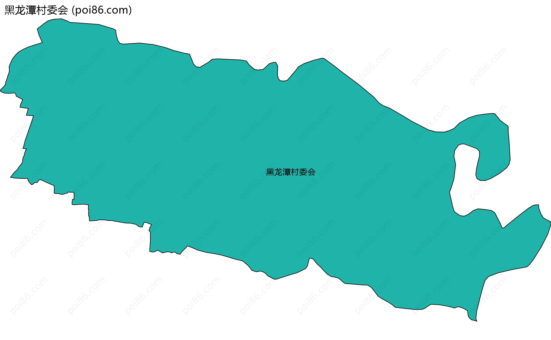 黑龙潭村委会边界地图