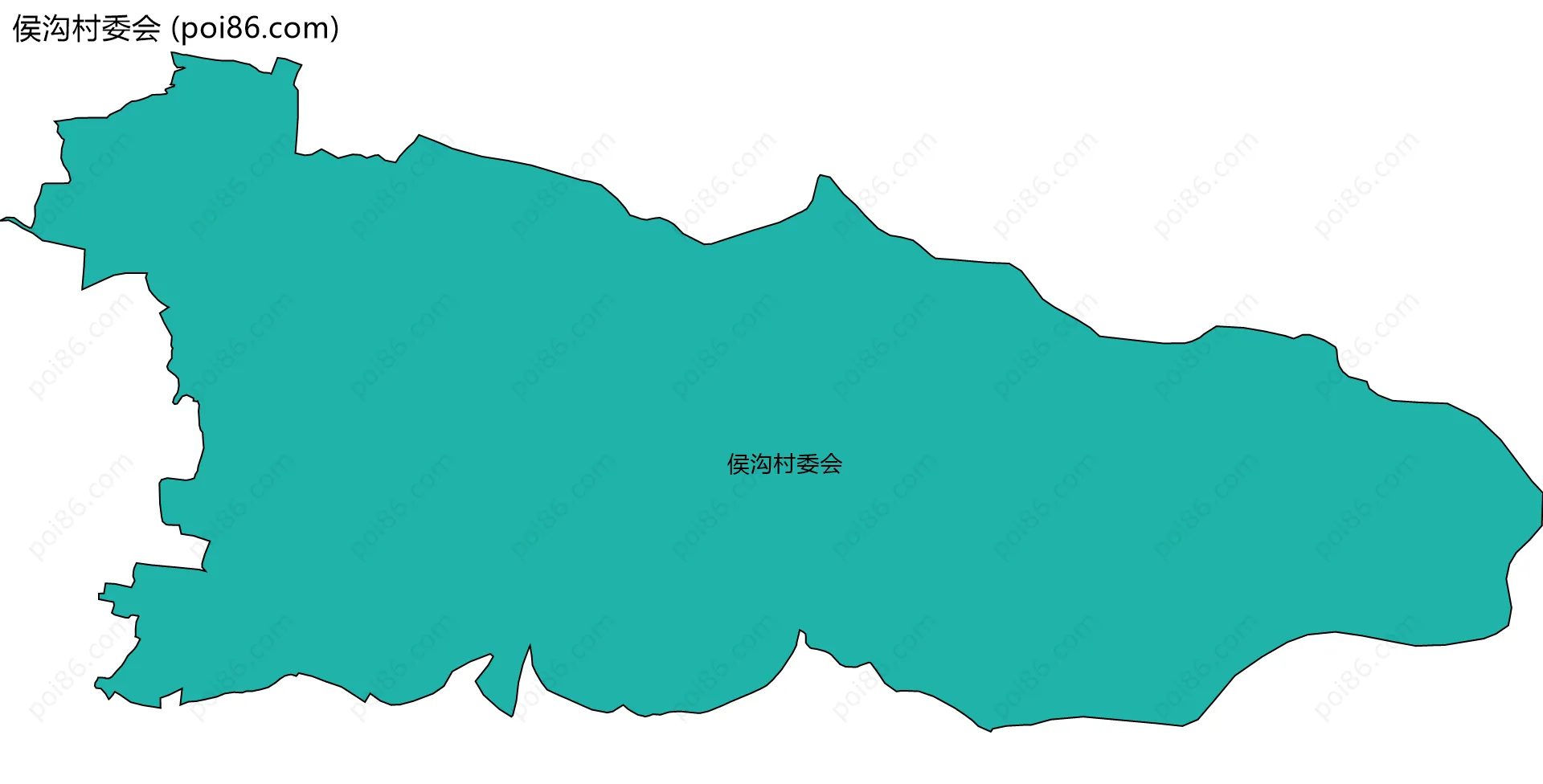 侯沟村委会边界地图