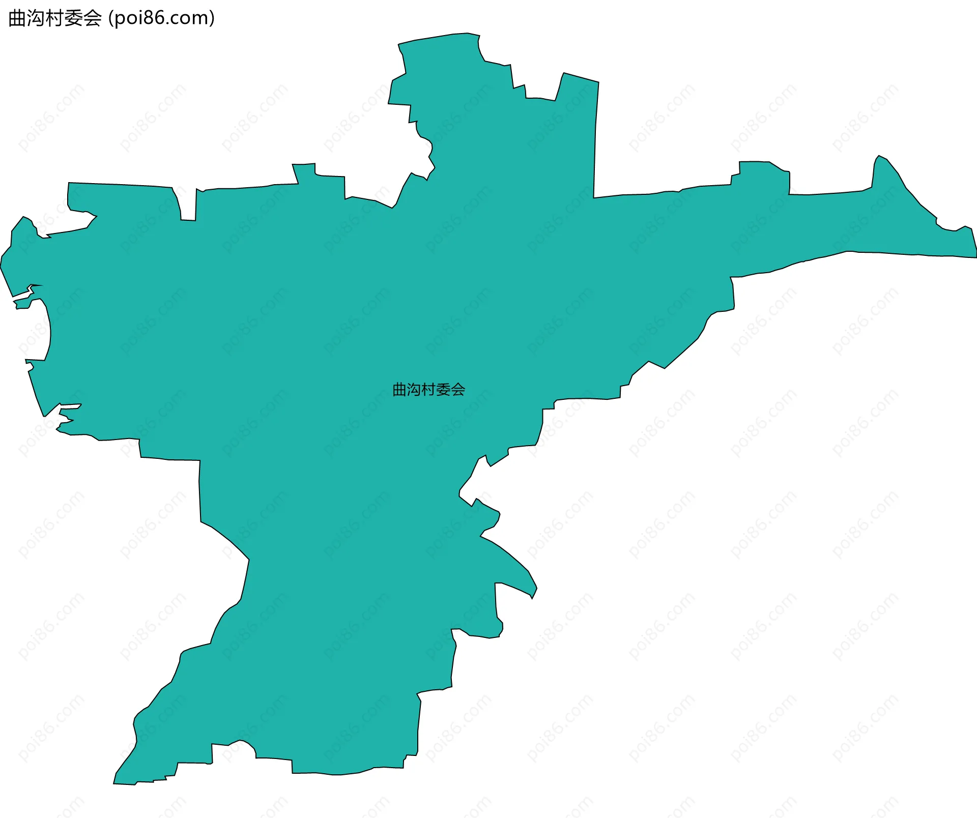 曲沟村委会边界地图