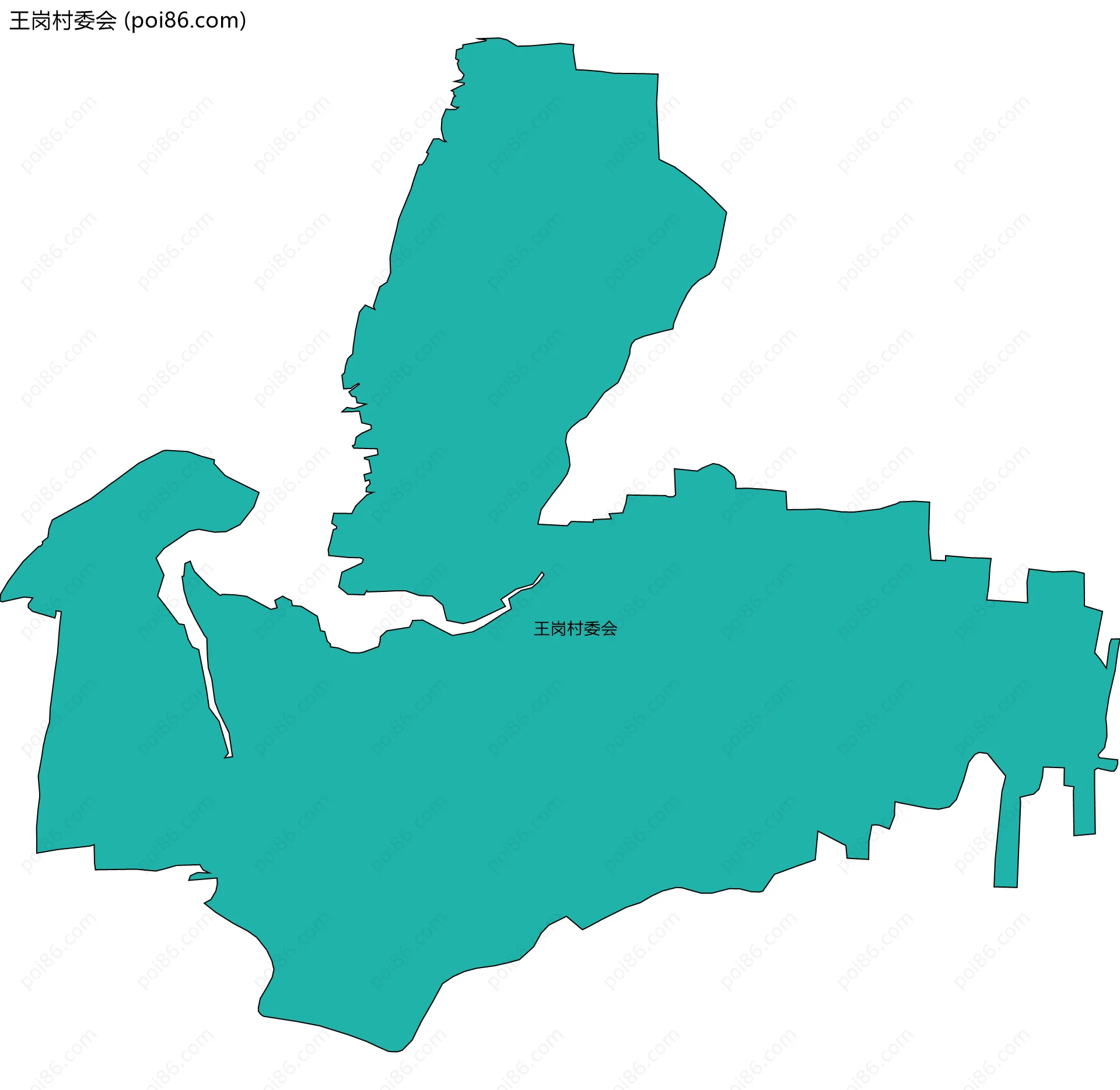 王岗村委会边界地图