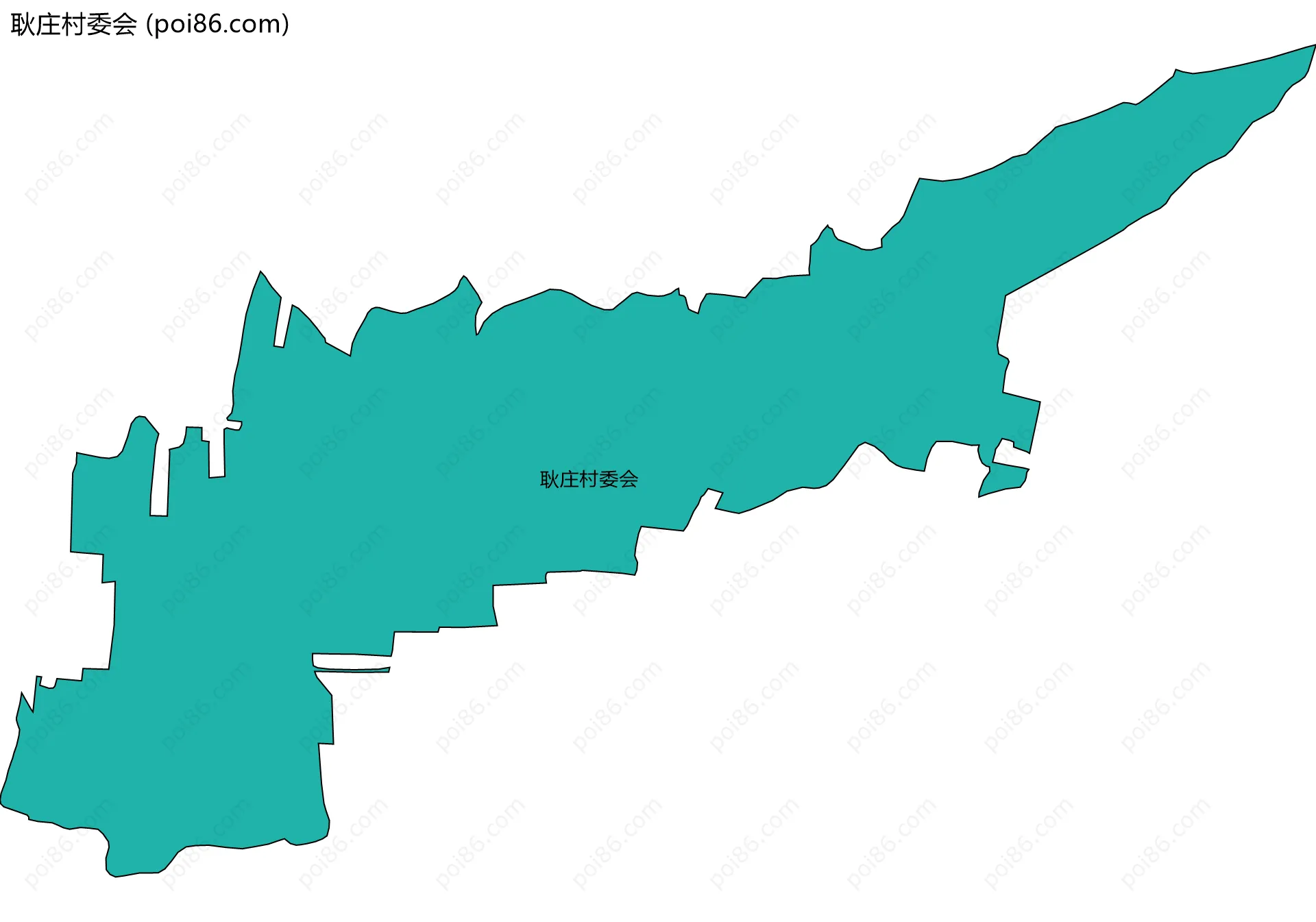 耿庄村委会边界地图