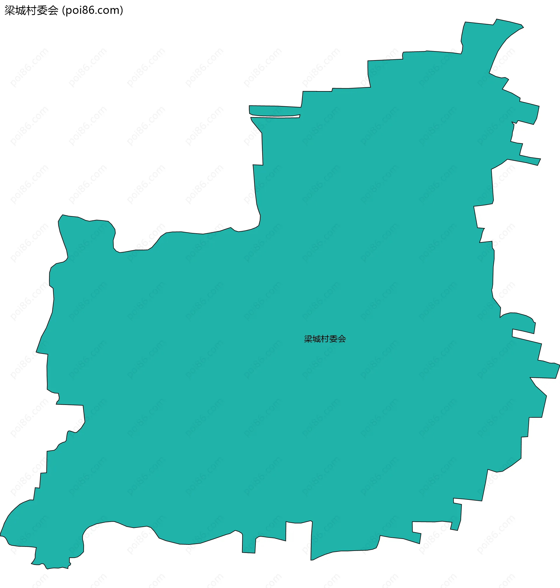梁城村委会边界地图