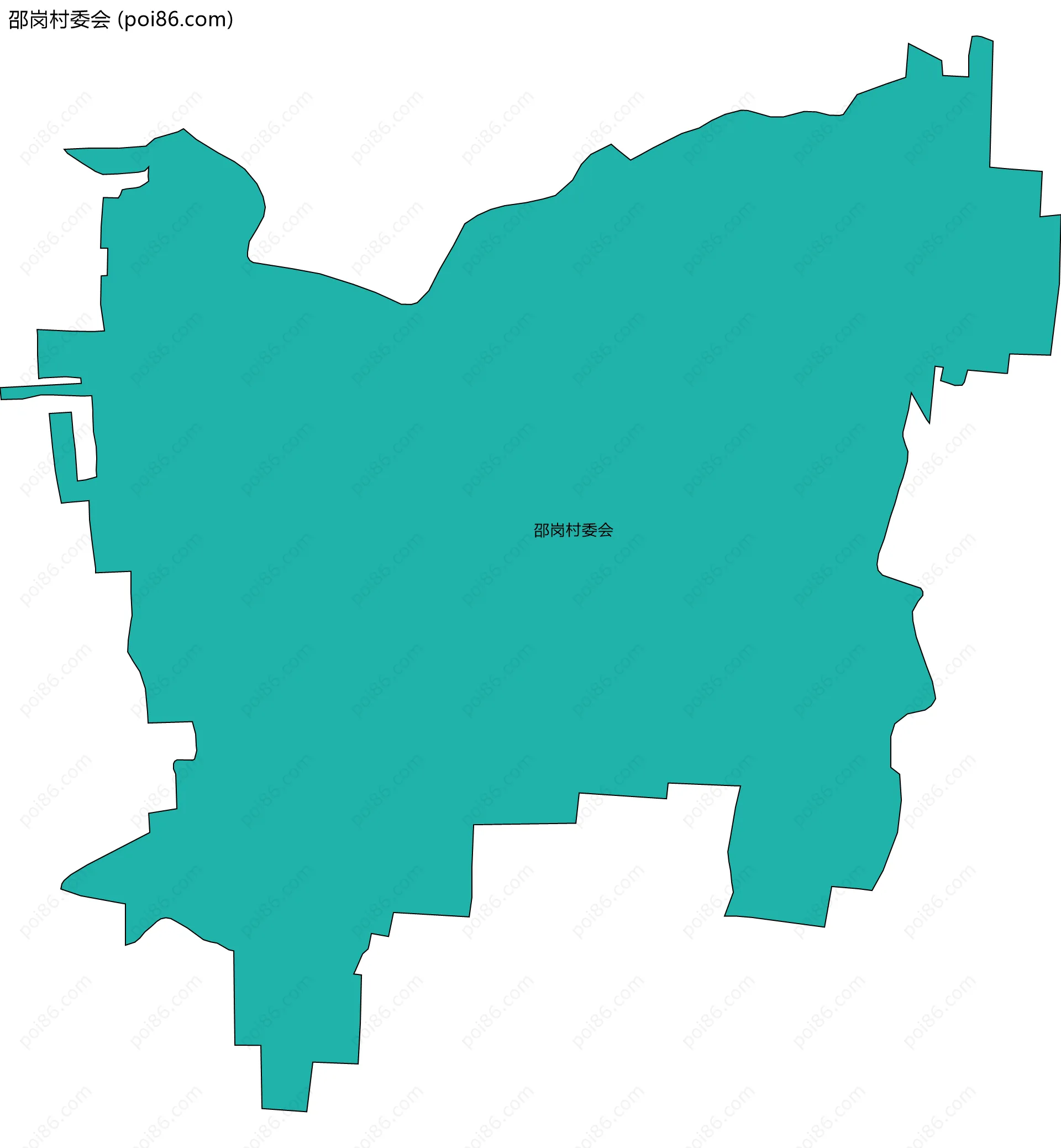 邵岗村委会边界地图