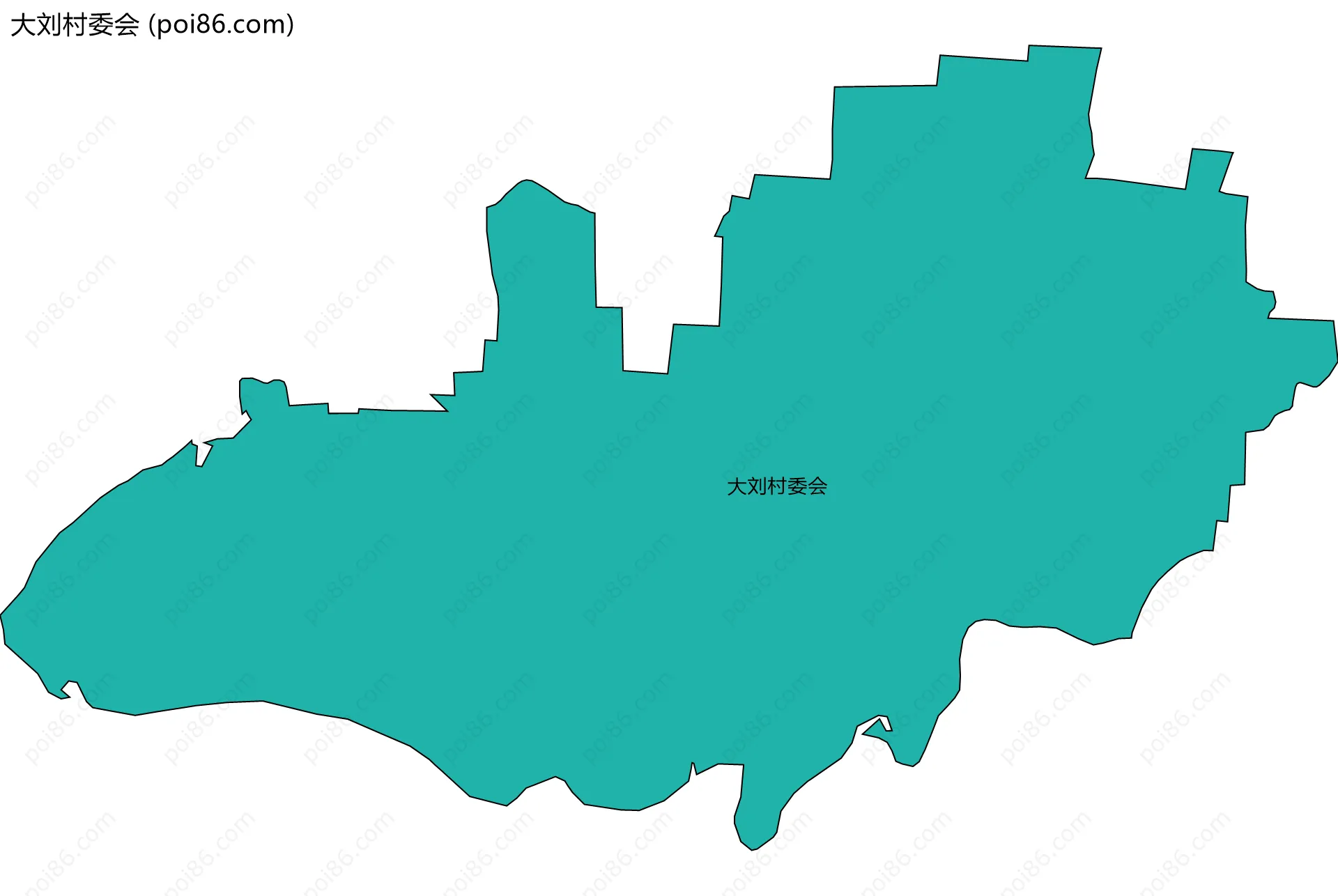 大刘村委会边界地图
