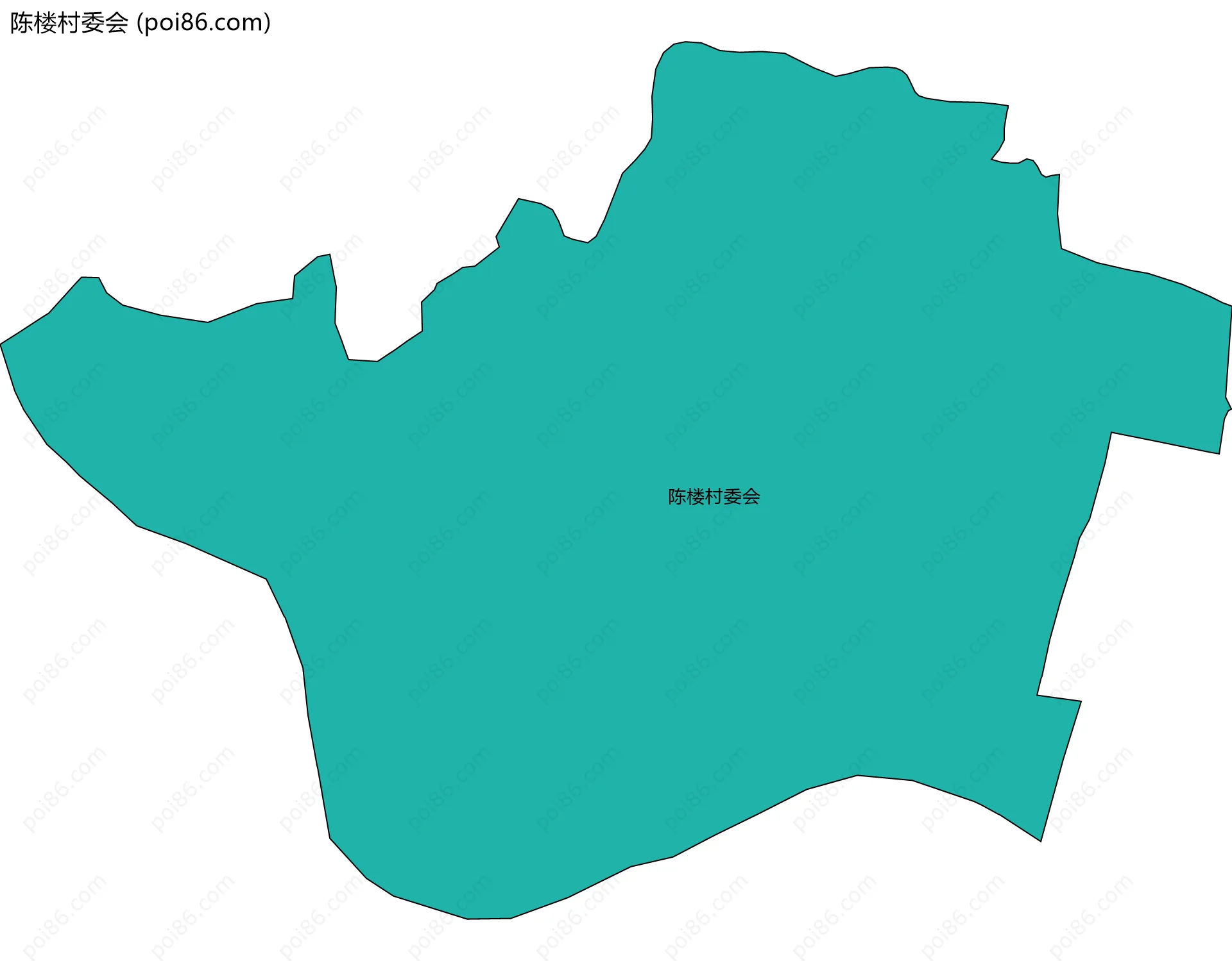 陈楼村委会边界地图