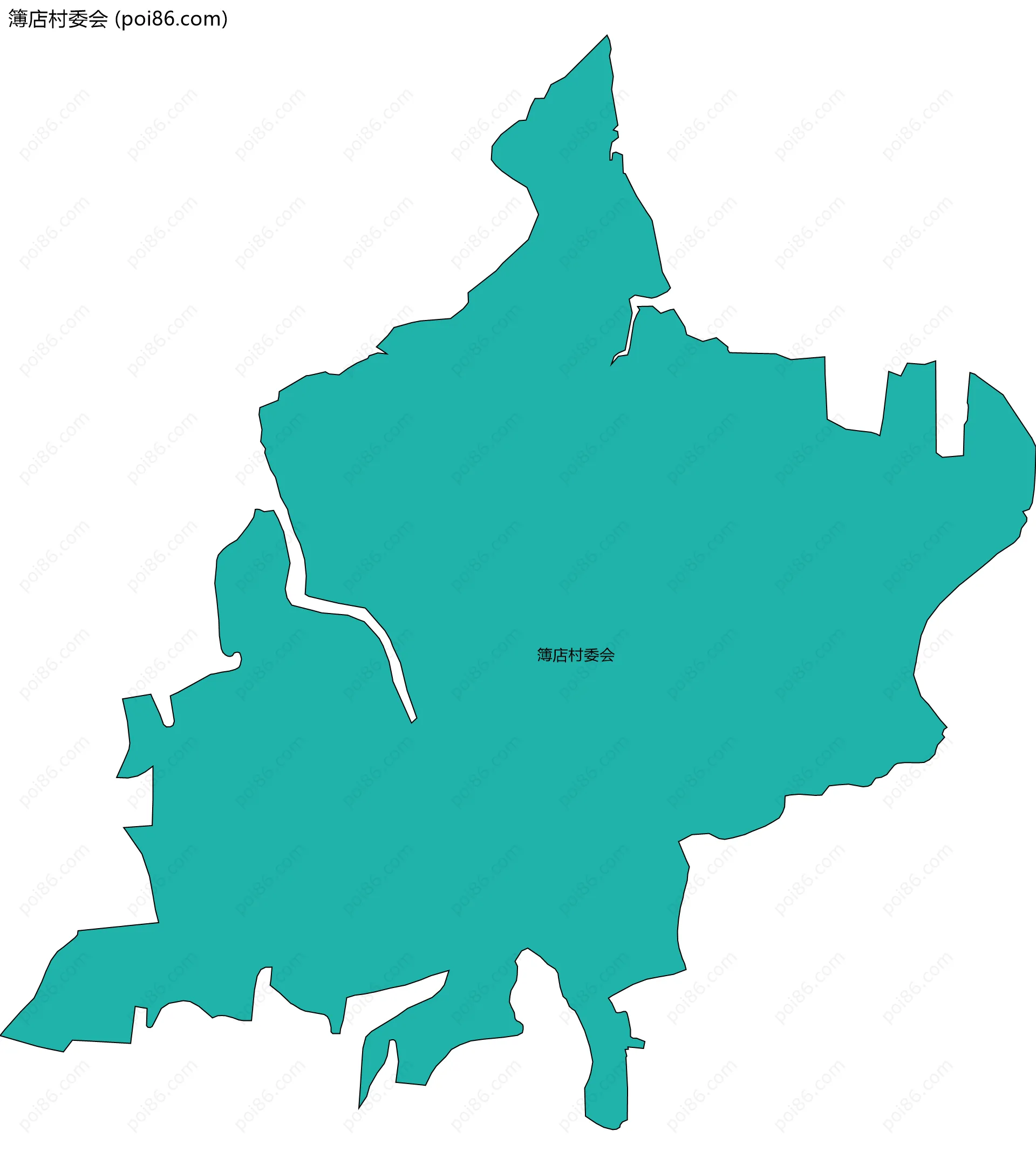 簿店村委会边界地图