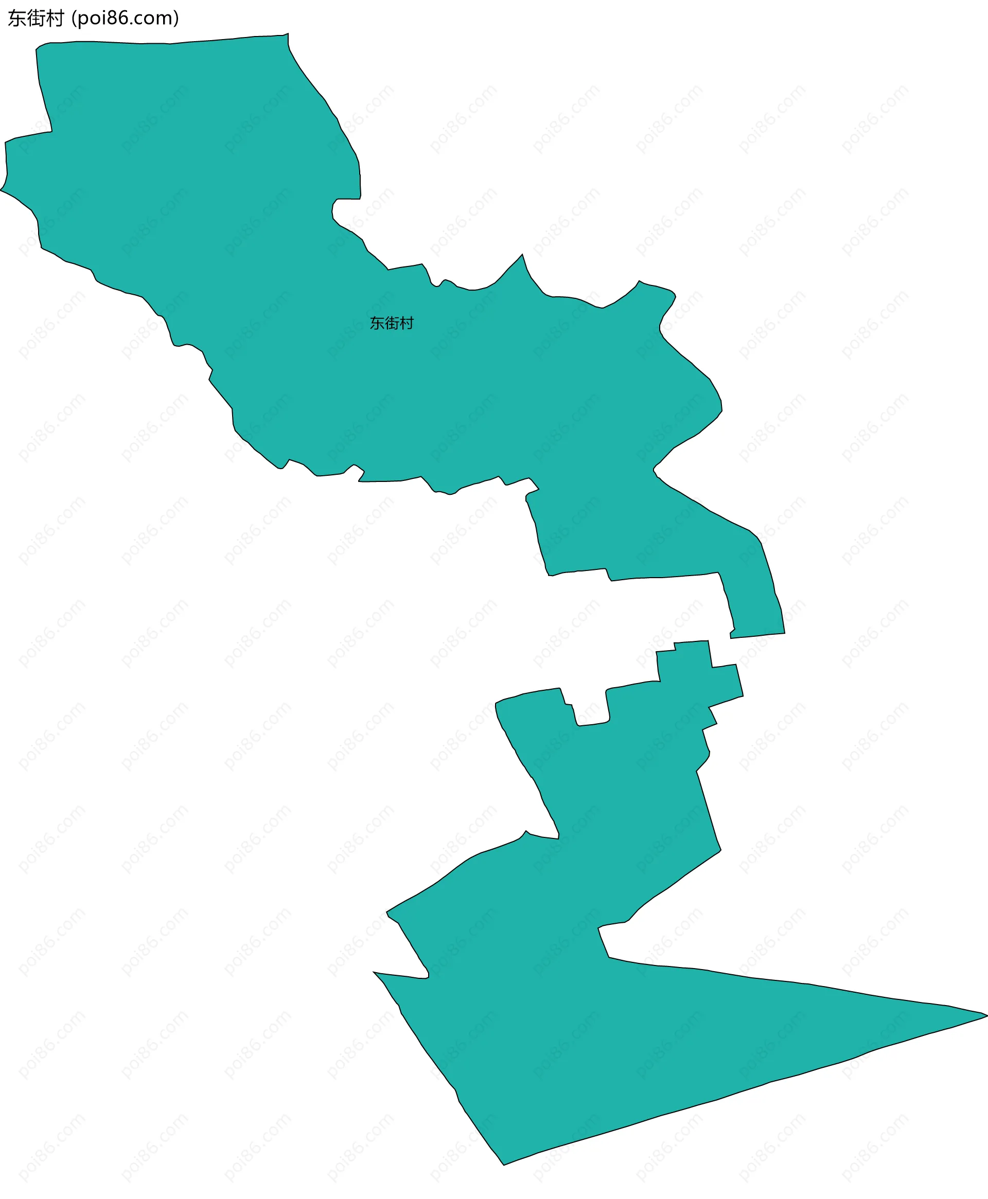 东街村边界地图