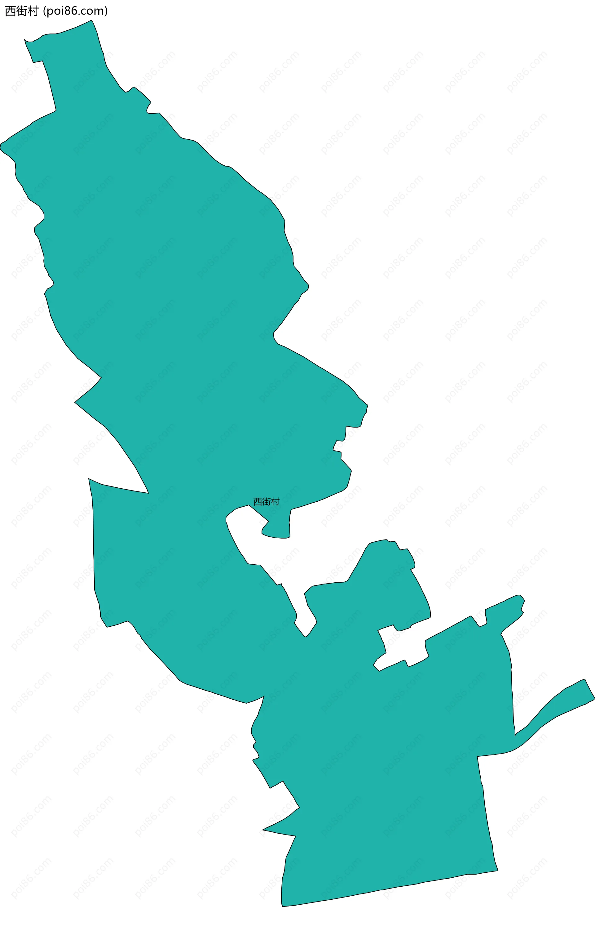 西街村边界地图