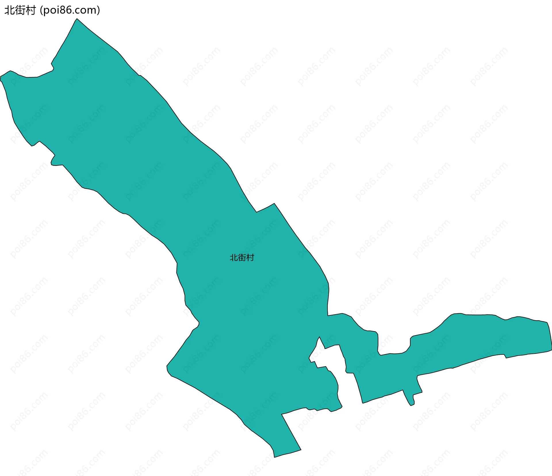 北街村边界地图