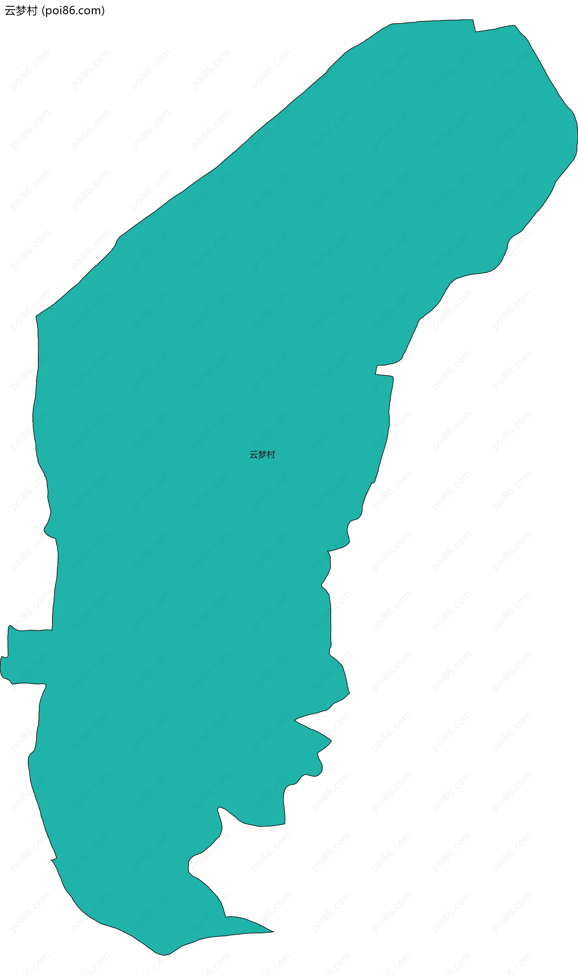 云梦村边界地图