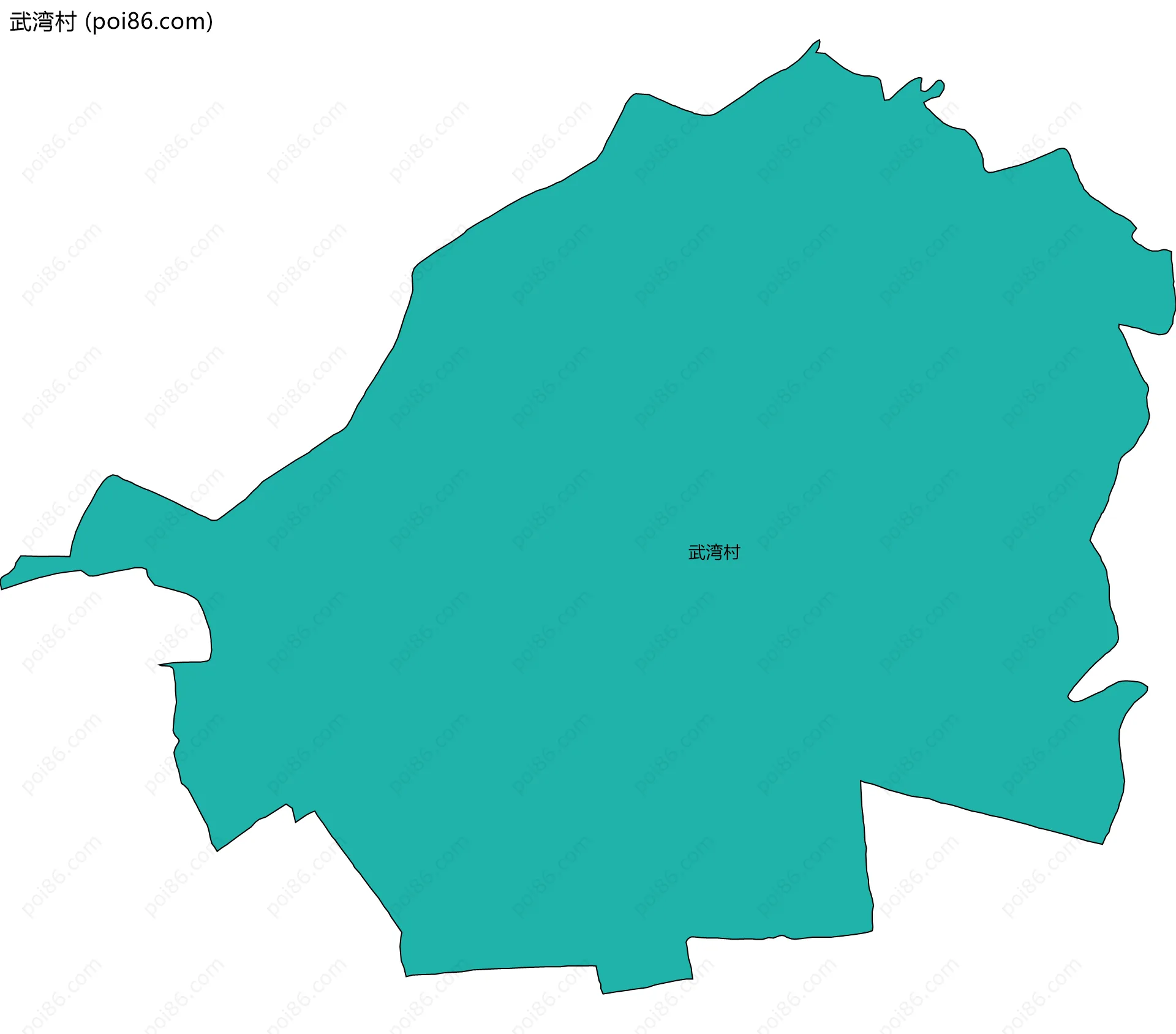 武湾村边界地图