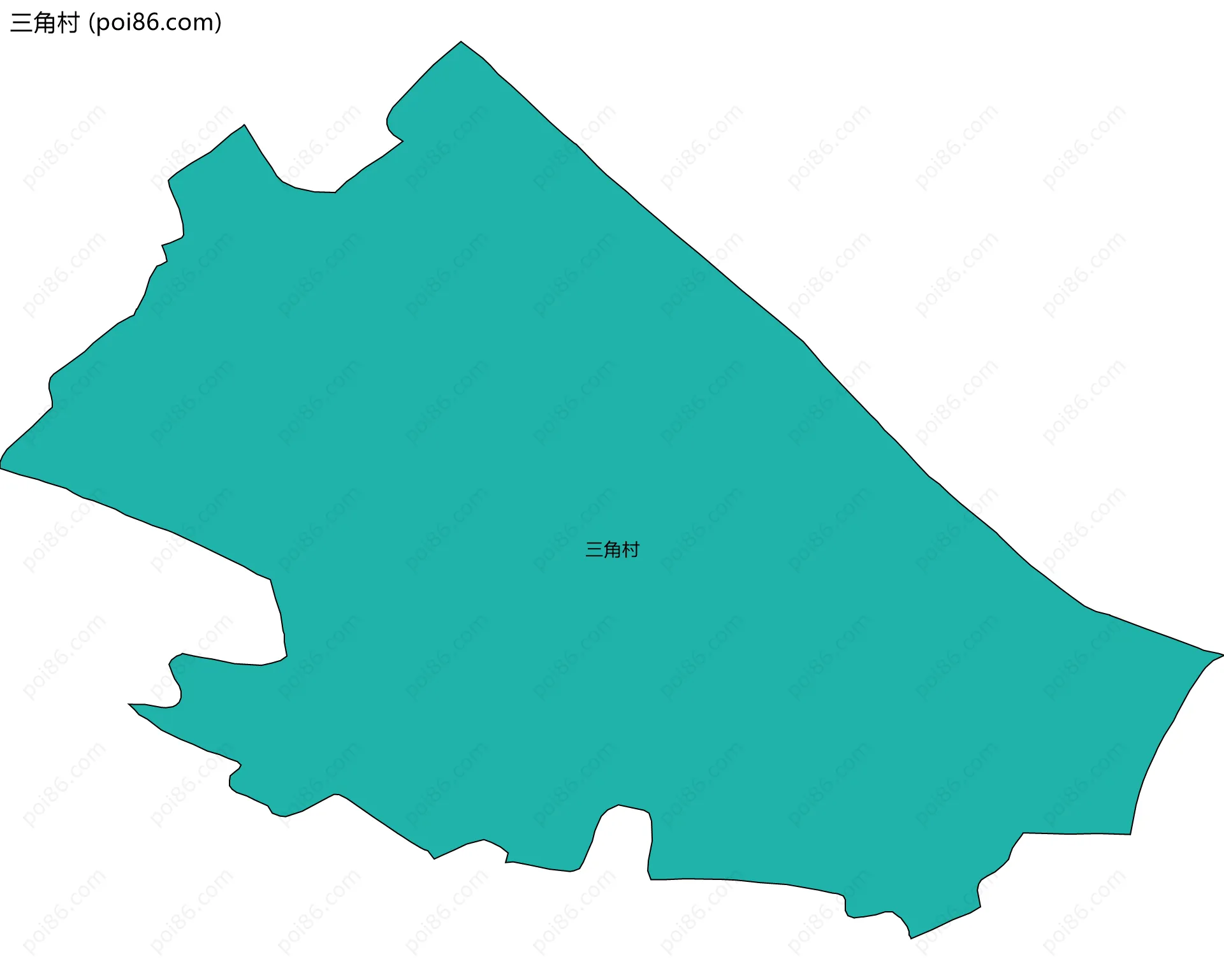 三角村边界地图