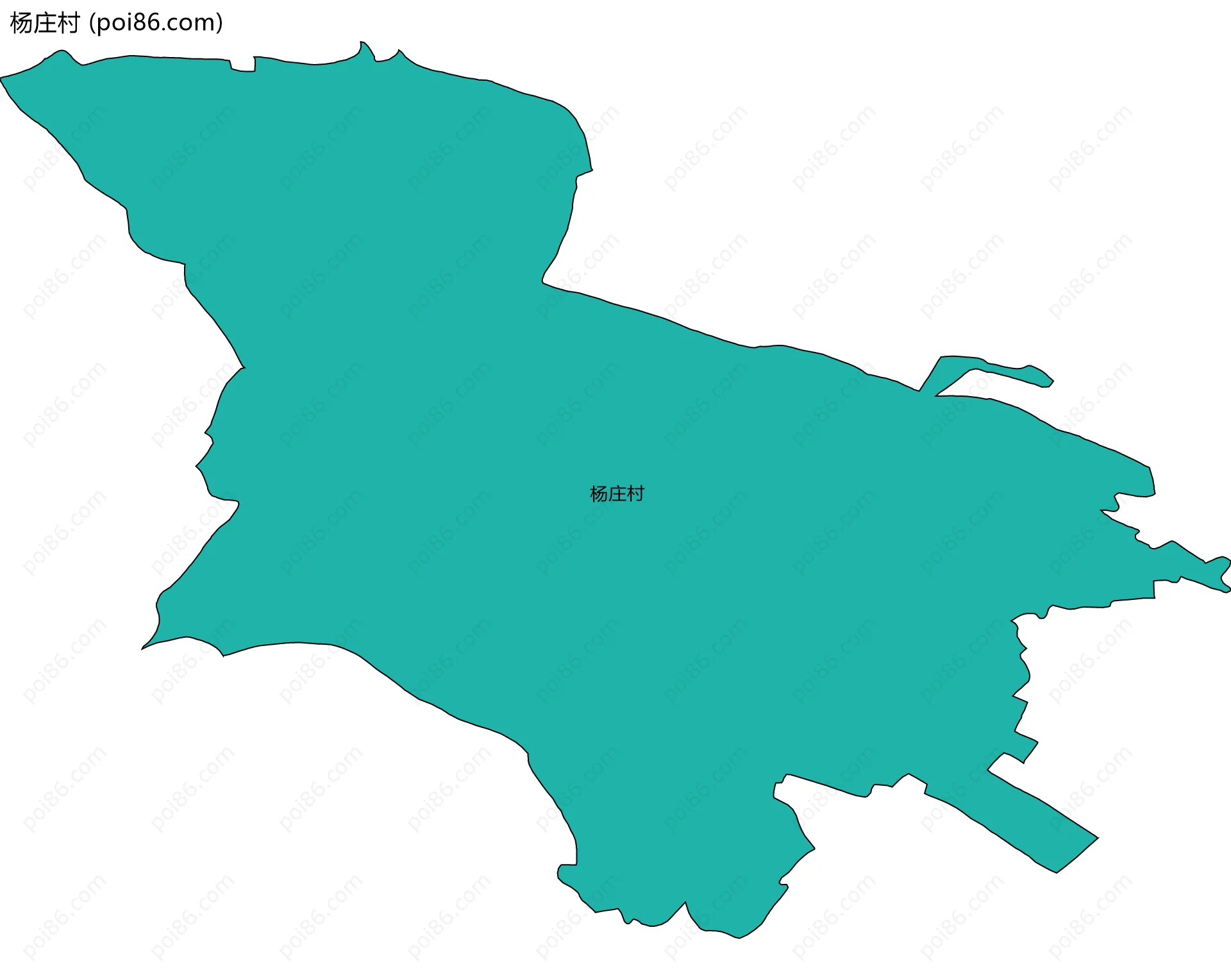 杨庄村边界地图