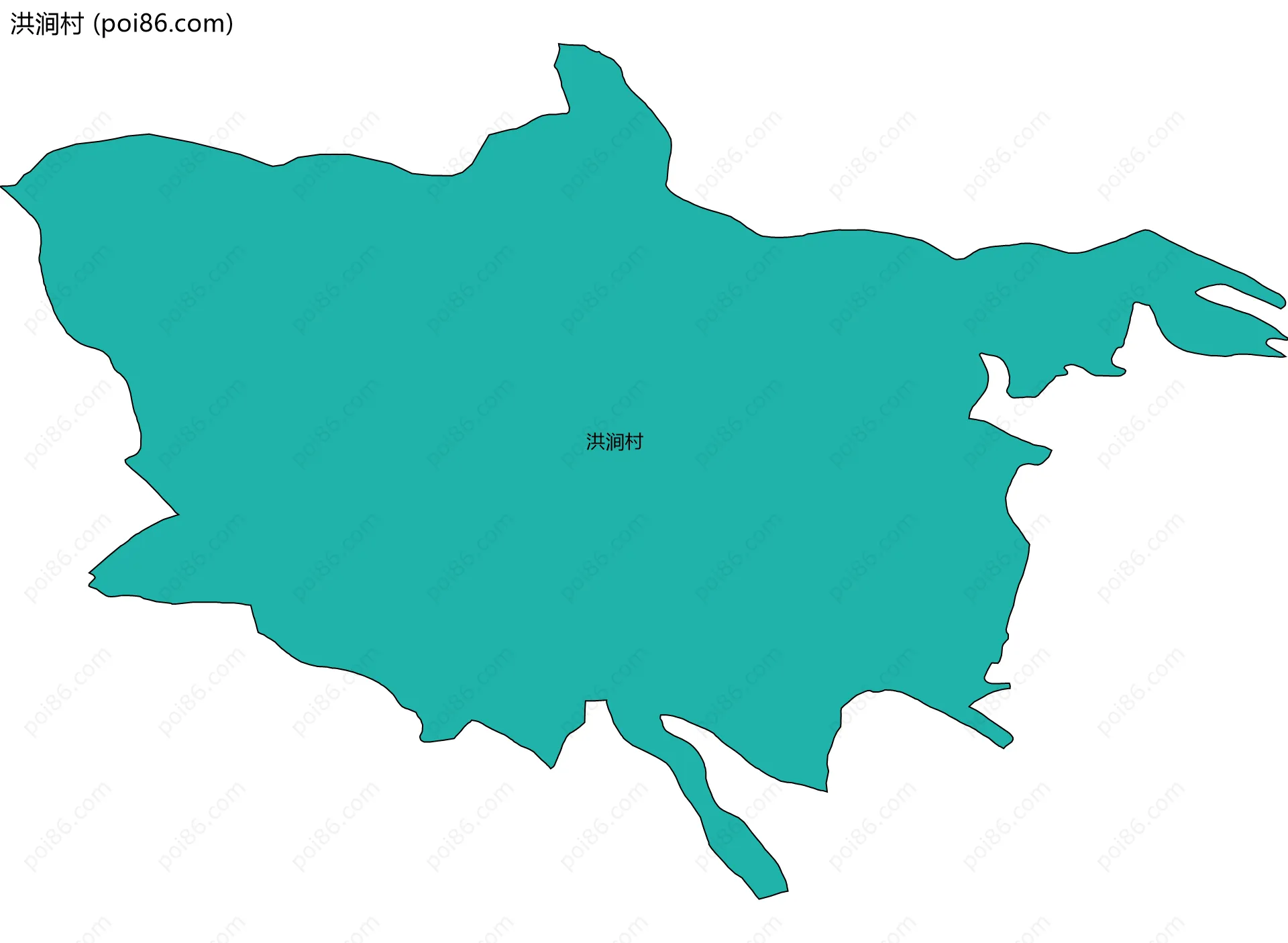 洪涧村边界地图