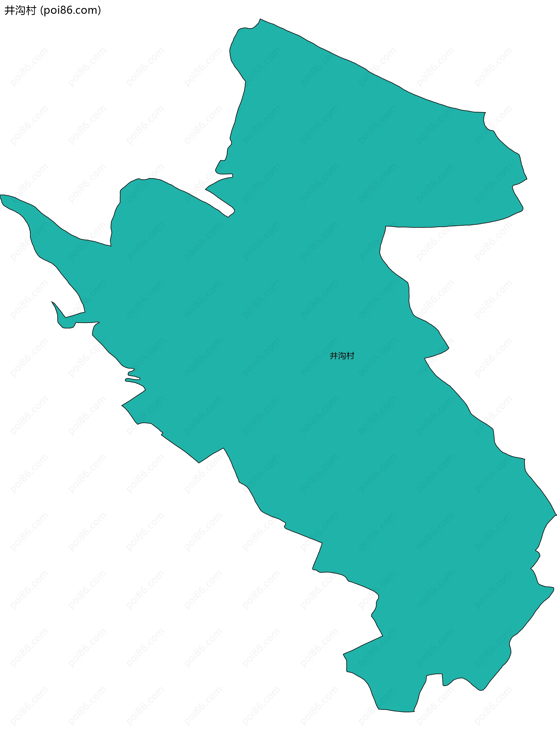 井沟村边界地图