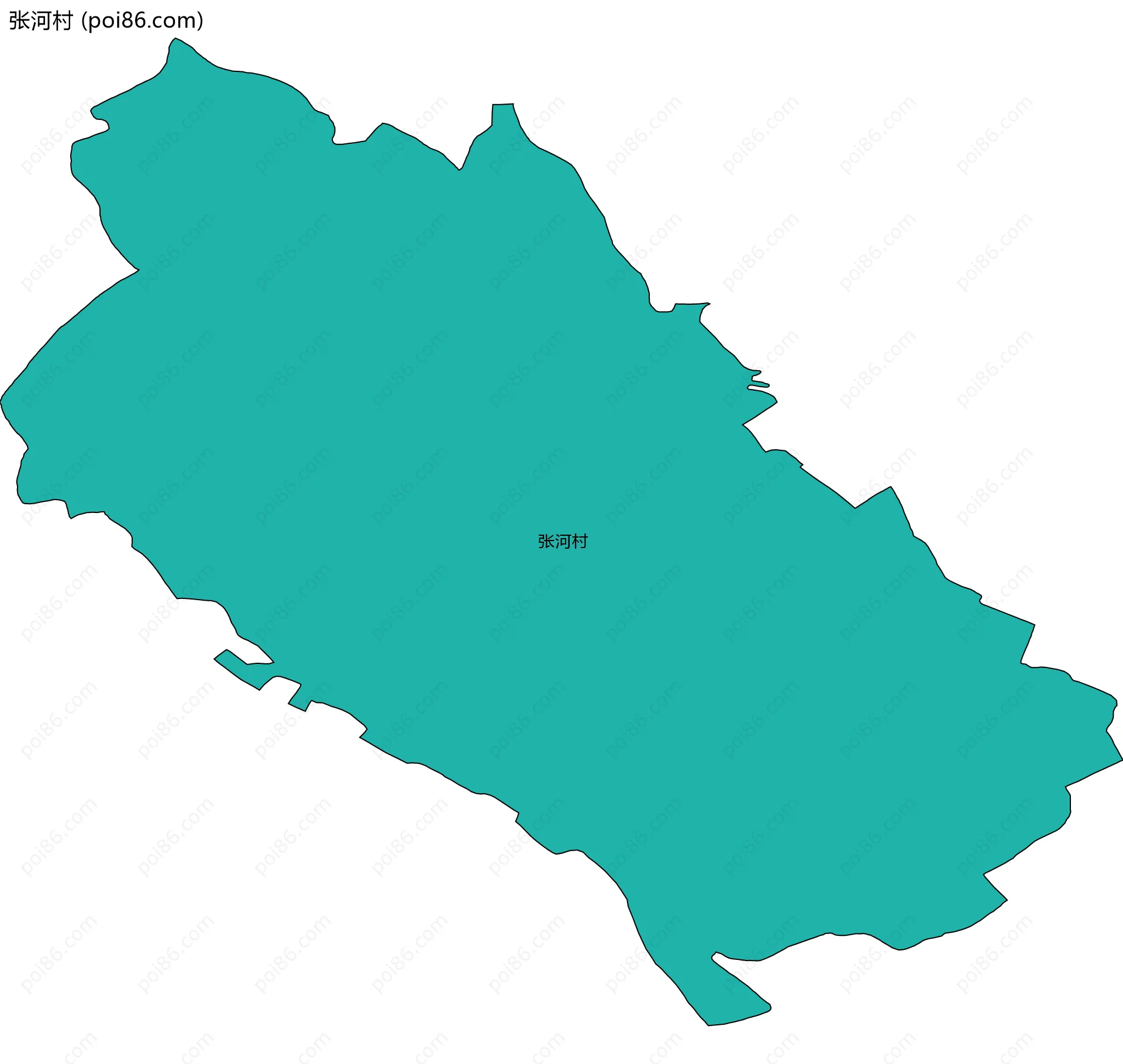 张河村边界地图