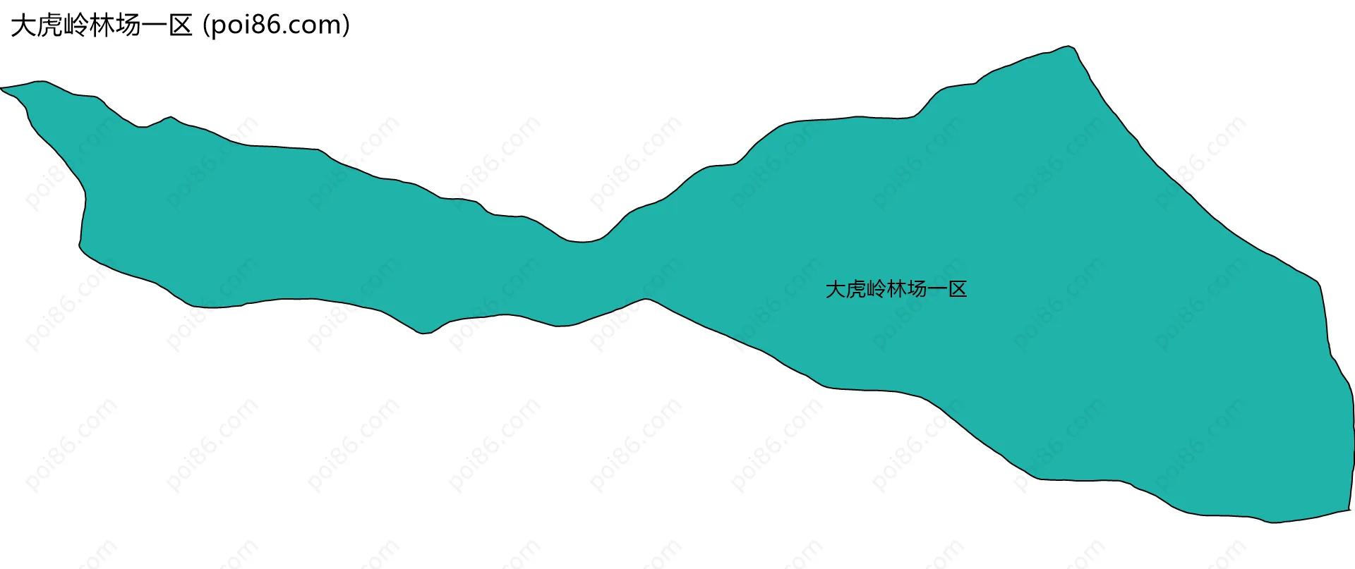 大虎岭林场一区边界地图