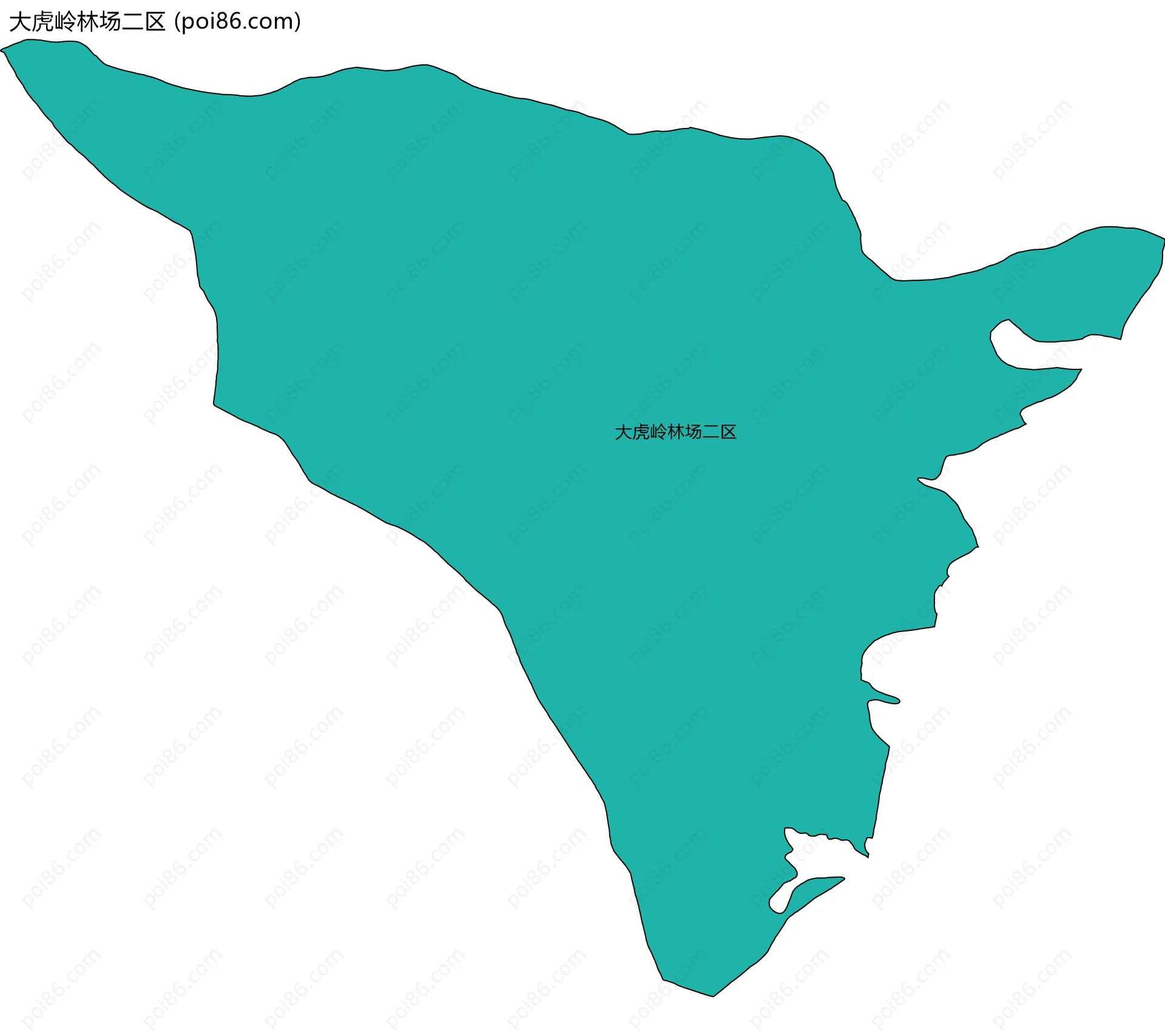 大虎岭林场二区边界地图