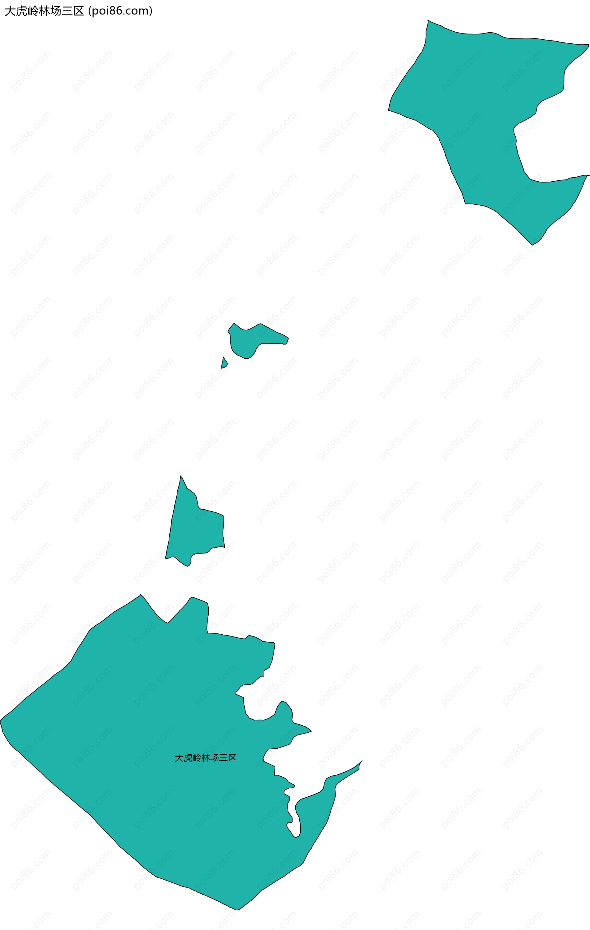 大虎岭林场三区边界地图