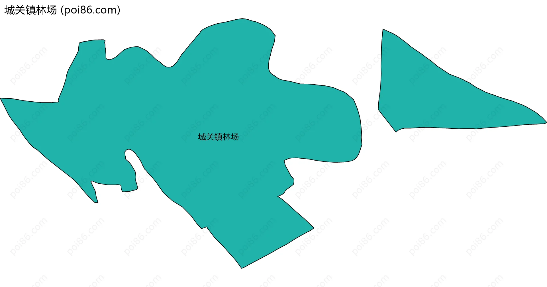 城关镇林场边界地图