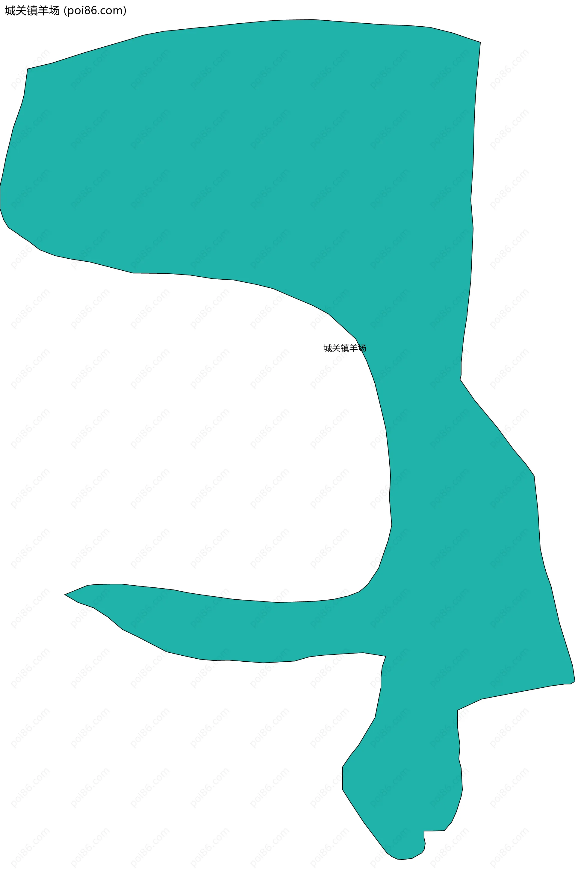 城关镇羊场边界地图