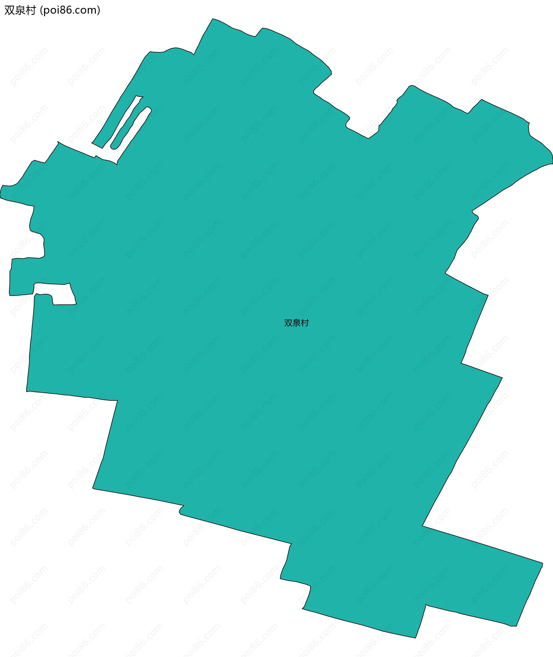 双泉村边界地图