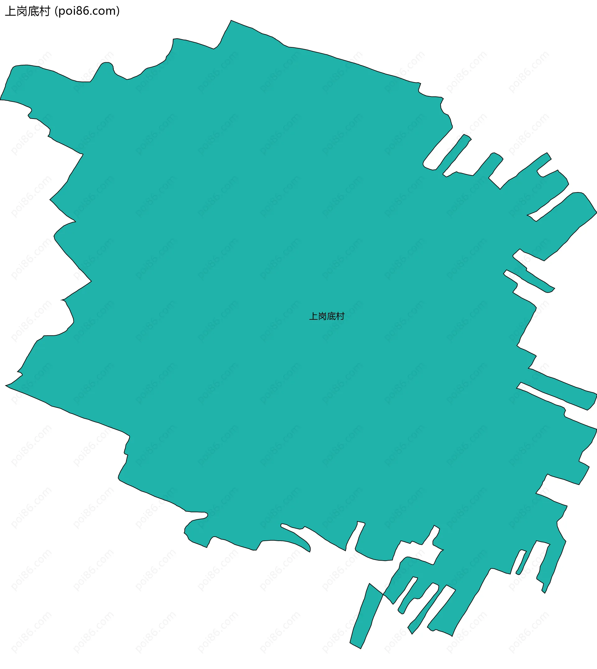 上岗底村边界地图