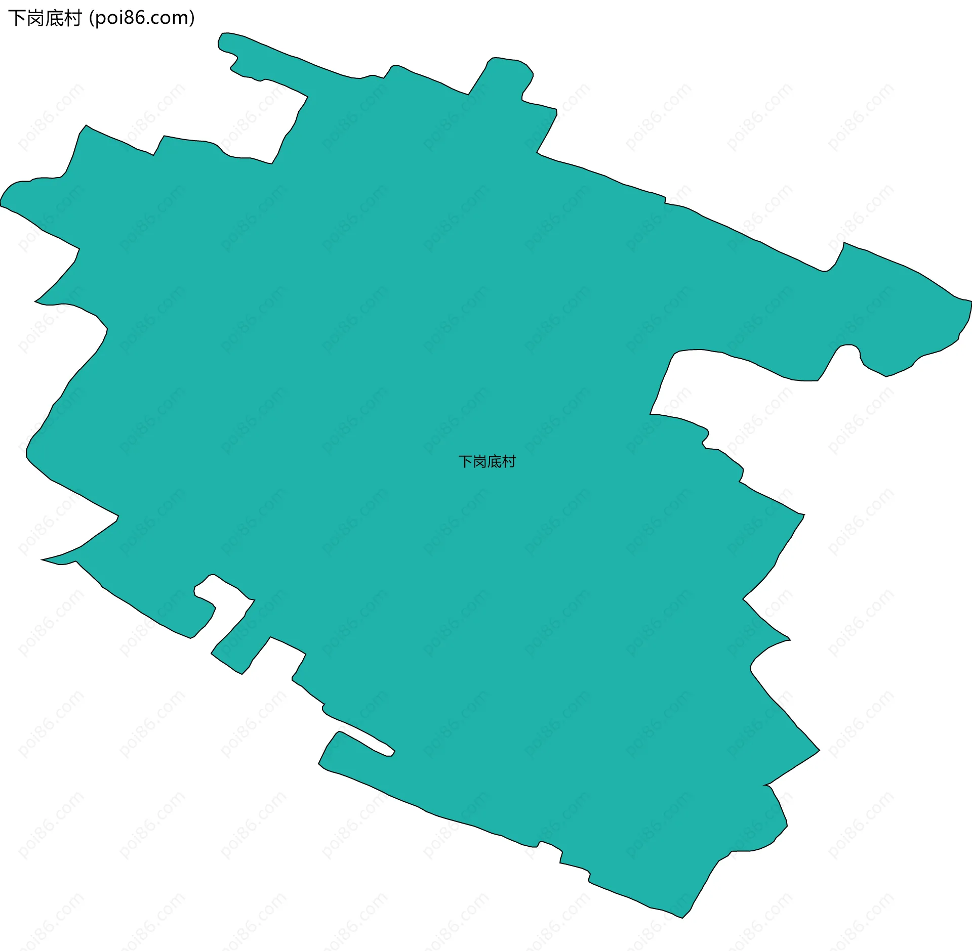 下岗底村边界地图