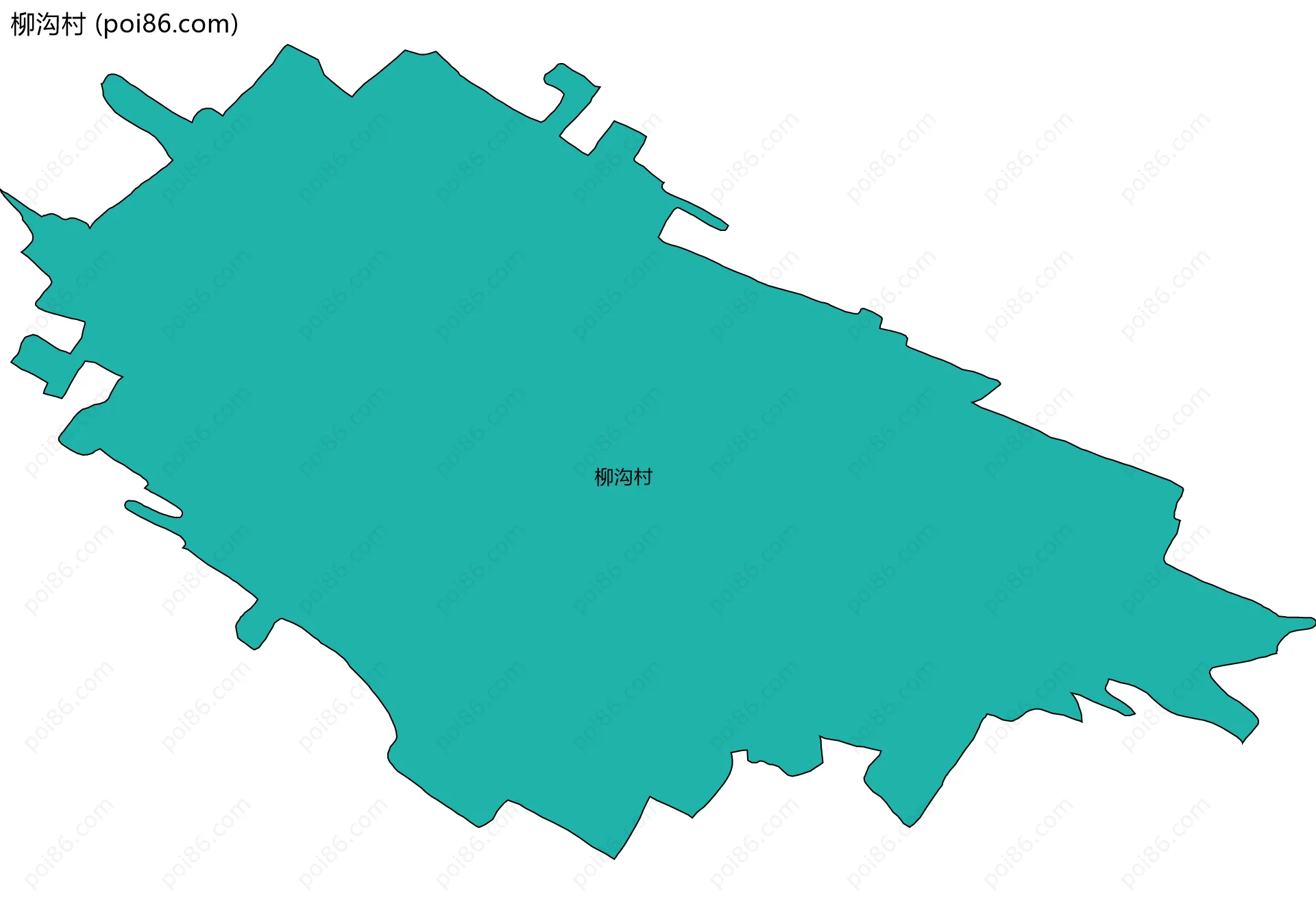 柳沟村边界地图