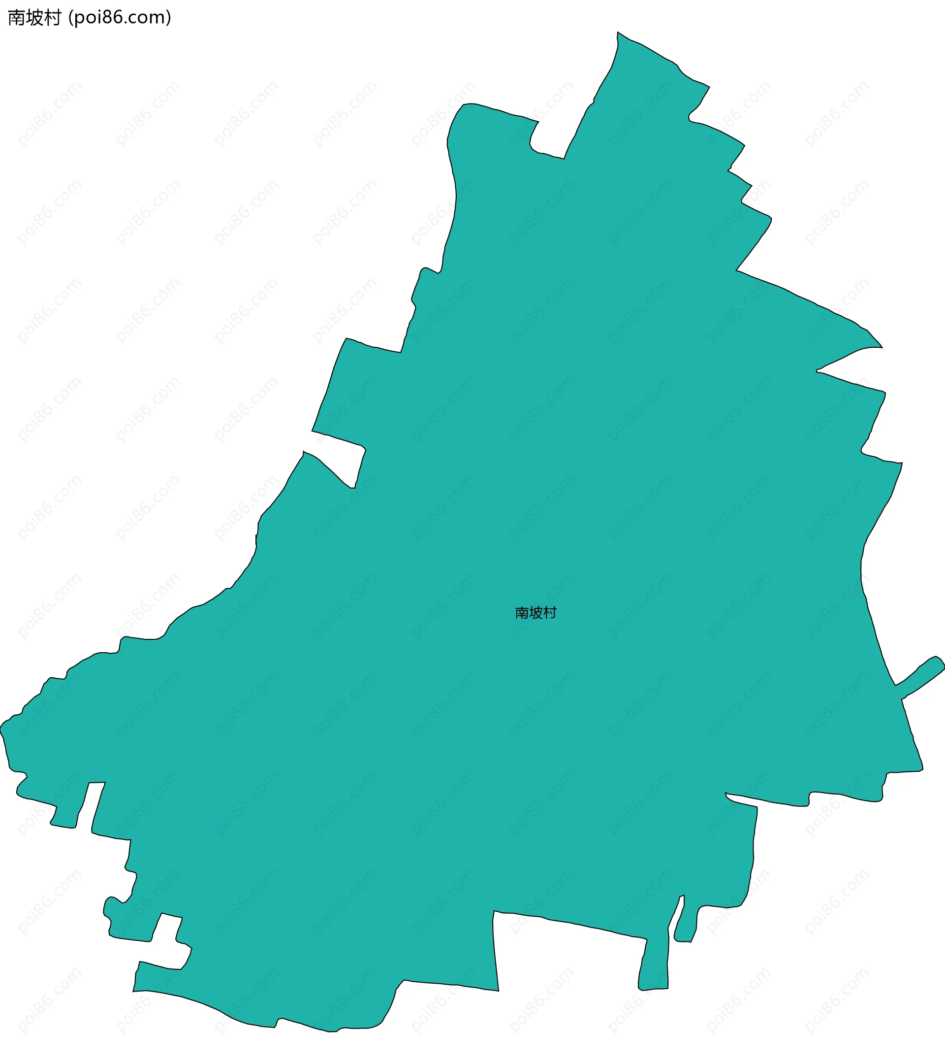 南坡村边界地图