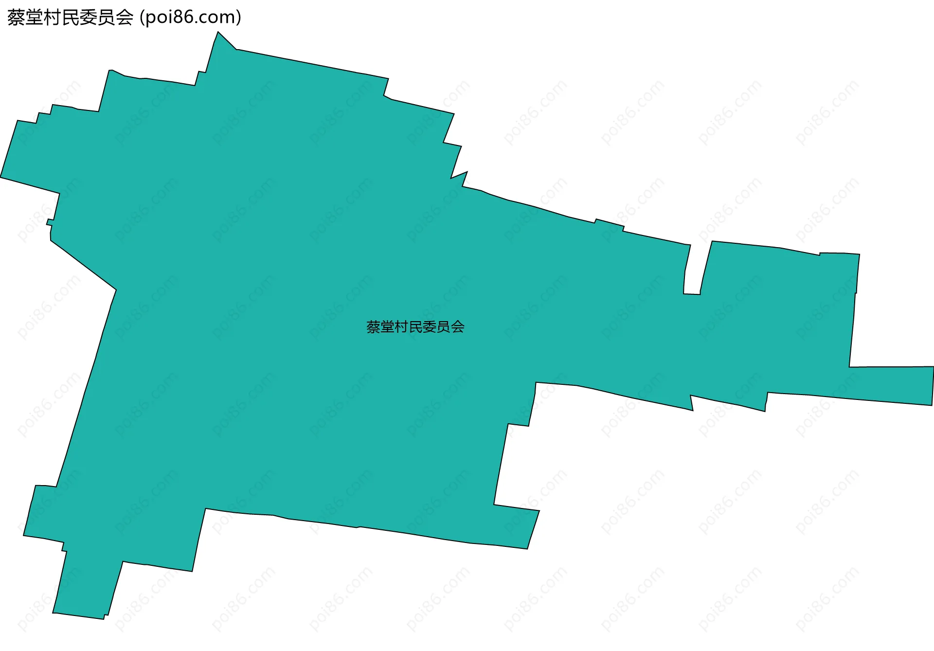 蔡堂村民委员会边界地图