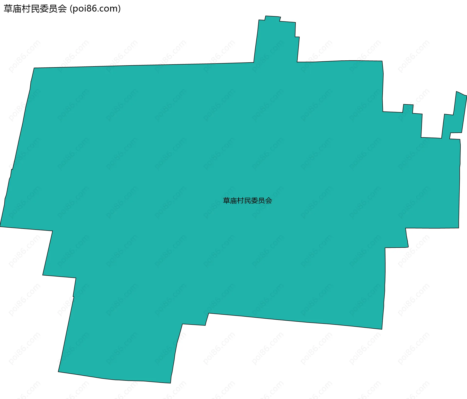 草庙村民委员会边界地图