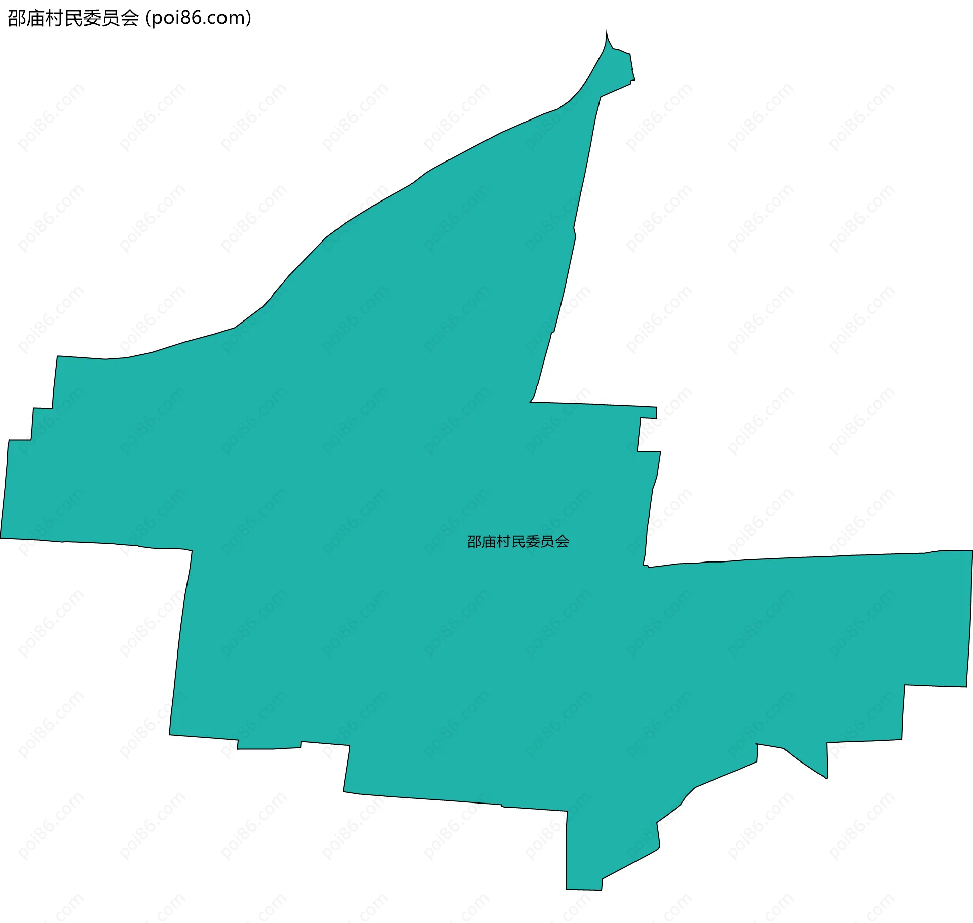 邵庙村民委员会边界地图