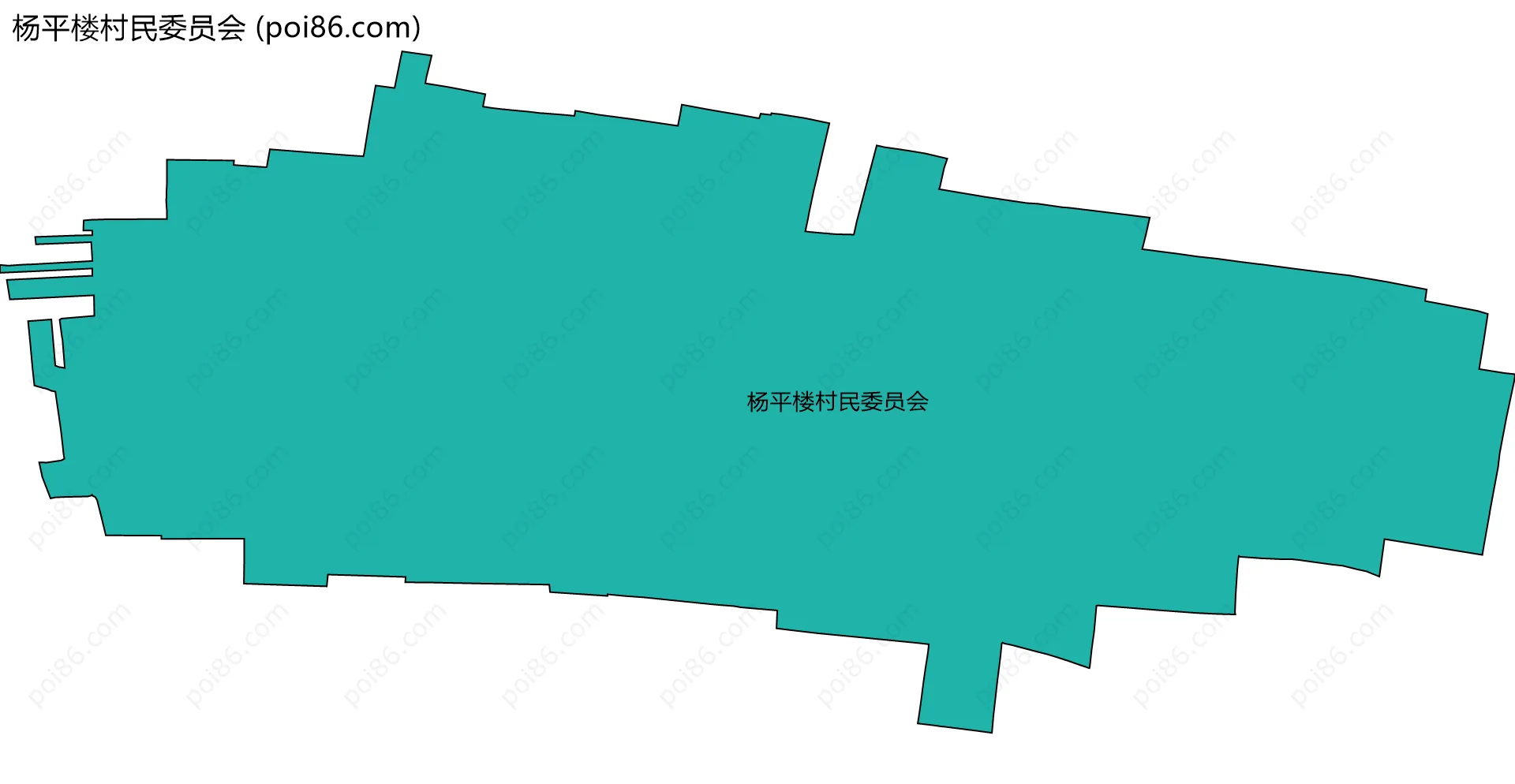 杨平楼村民委员会边界地图