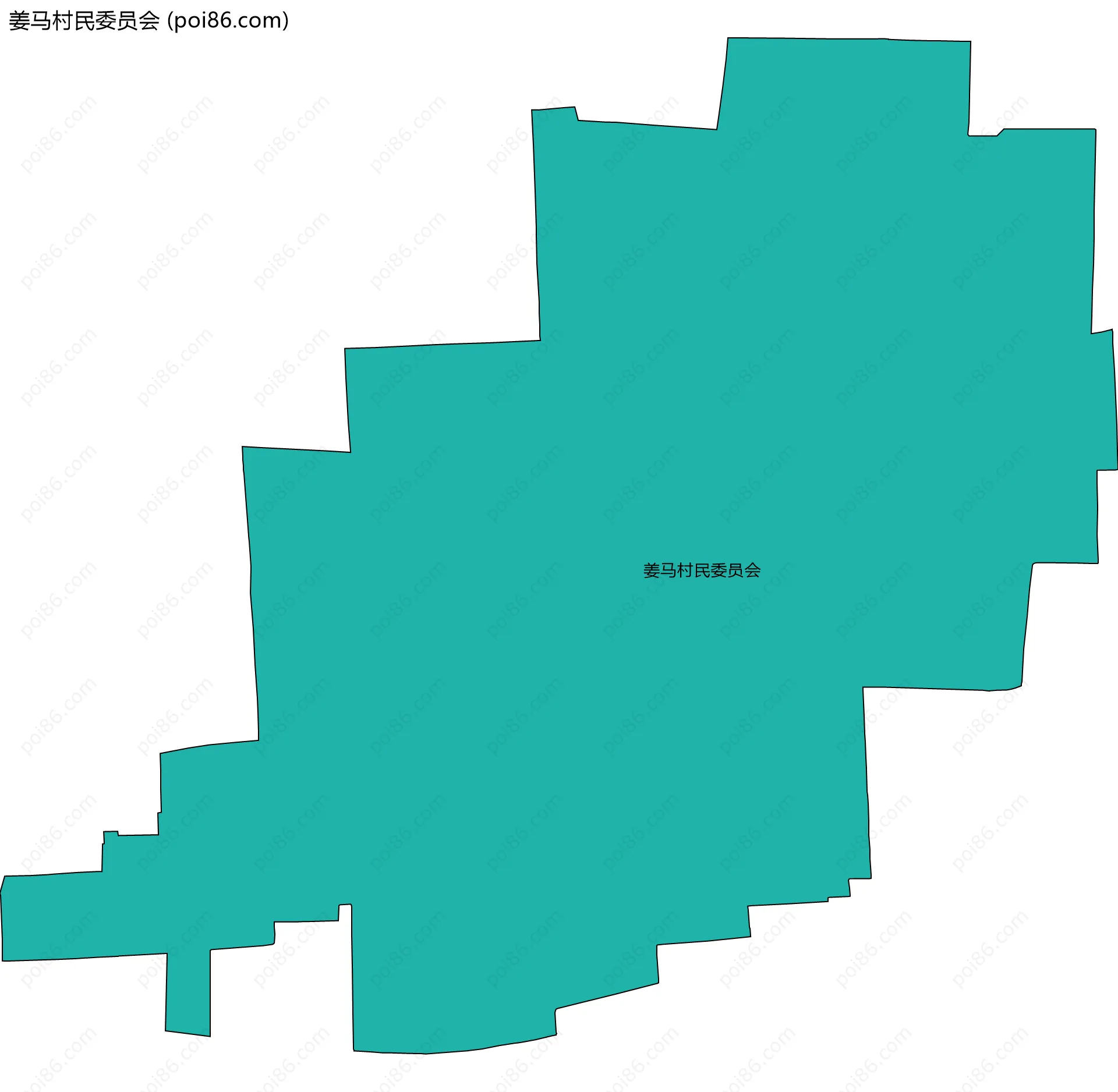 姜马村民委员会边界地图