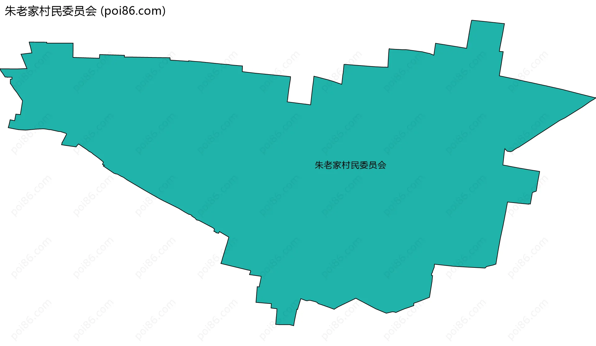 朱老家村民委员会边界地图
