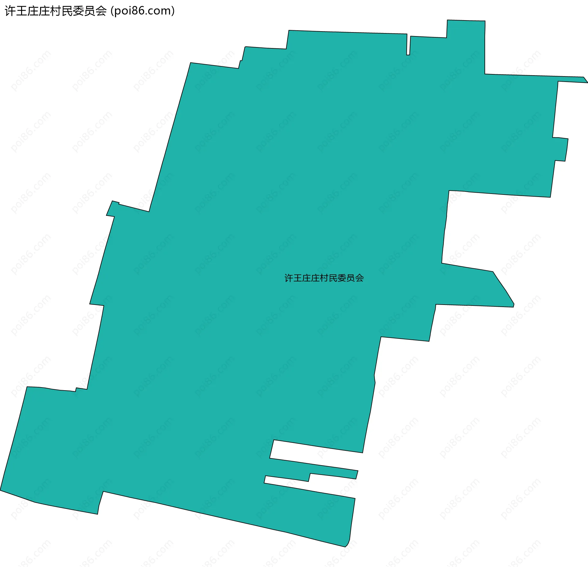 许王庄庄村民委员会边界地图