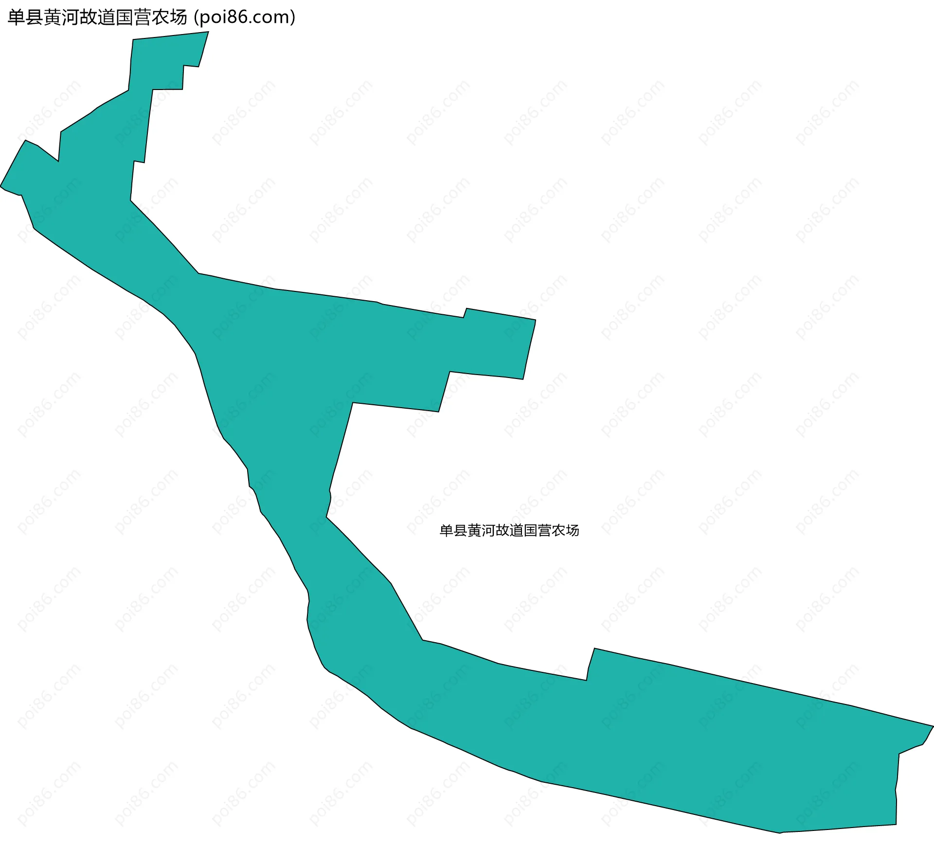单县黄河故道国营农场边界地图