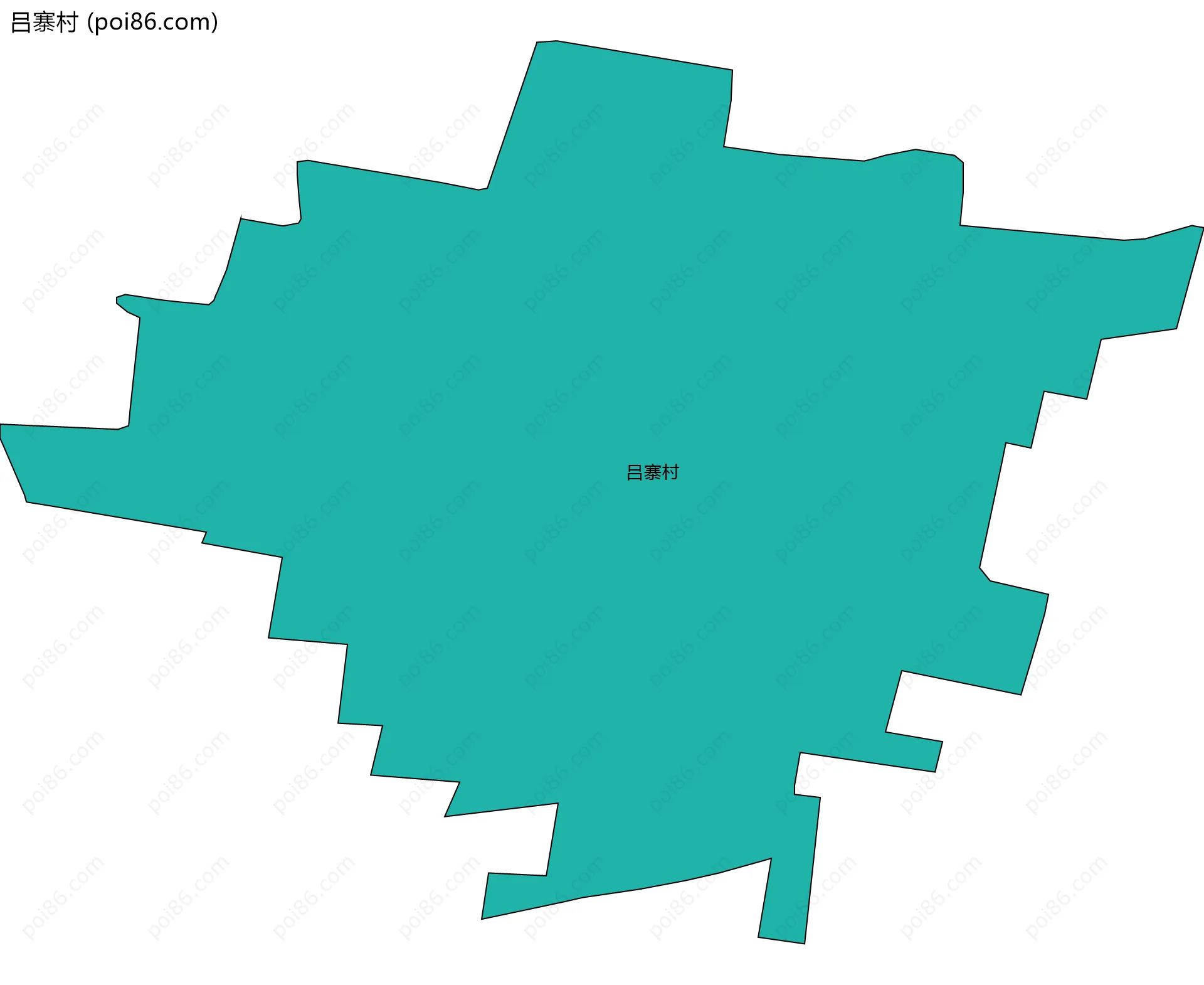 吕寨村边界地图