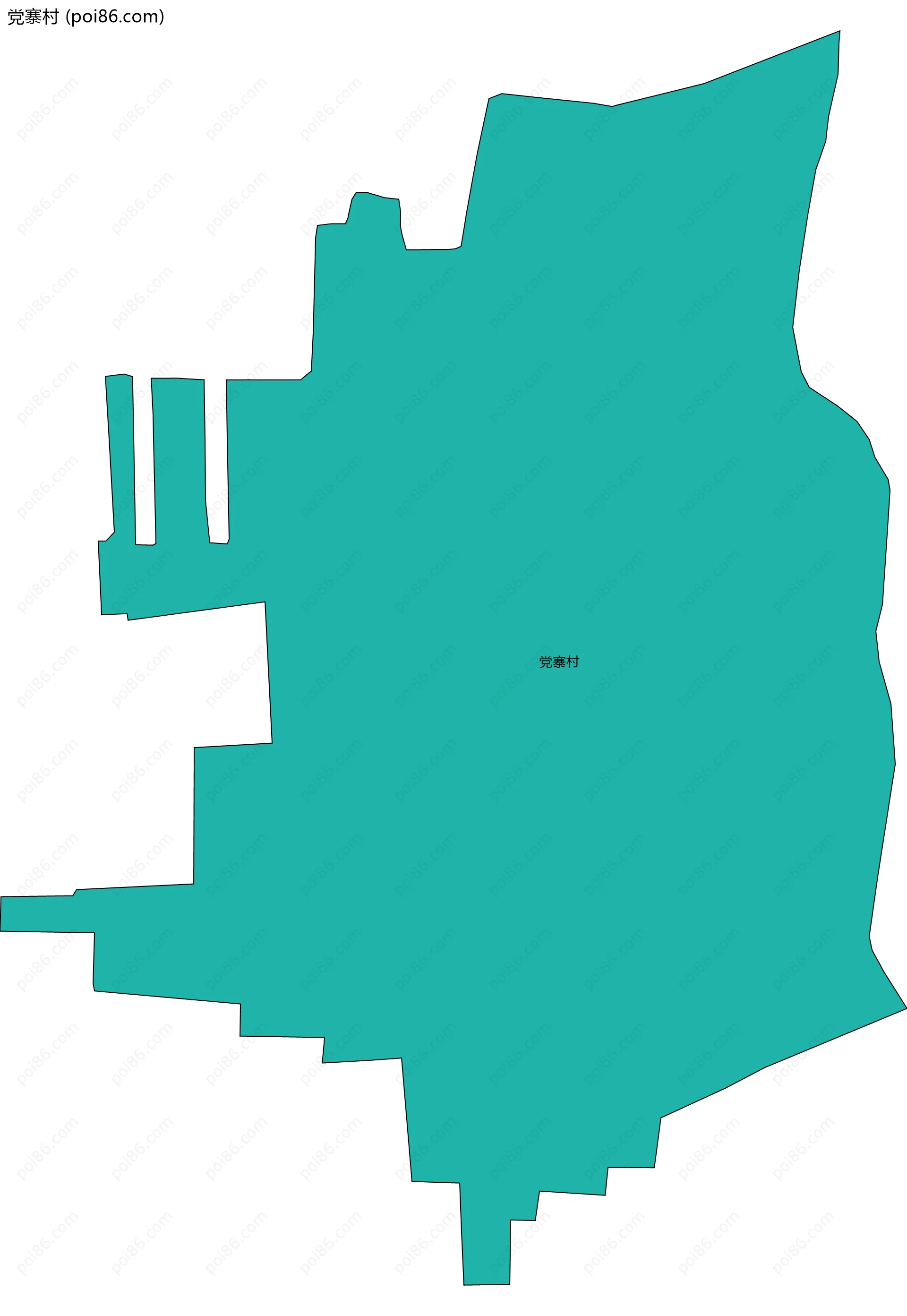 党寨村边界地图