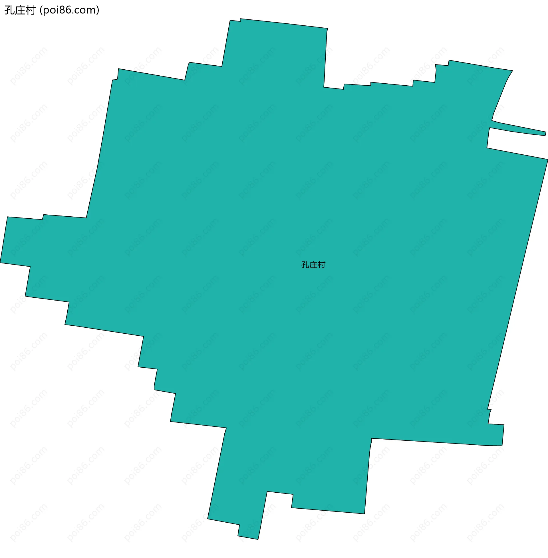 孔庄村边界地图
