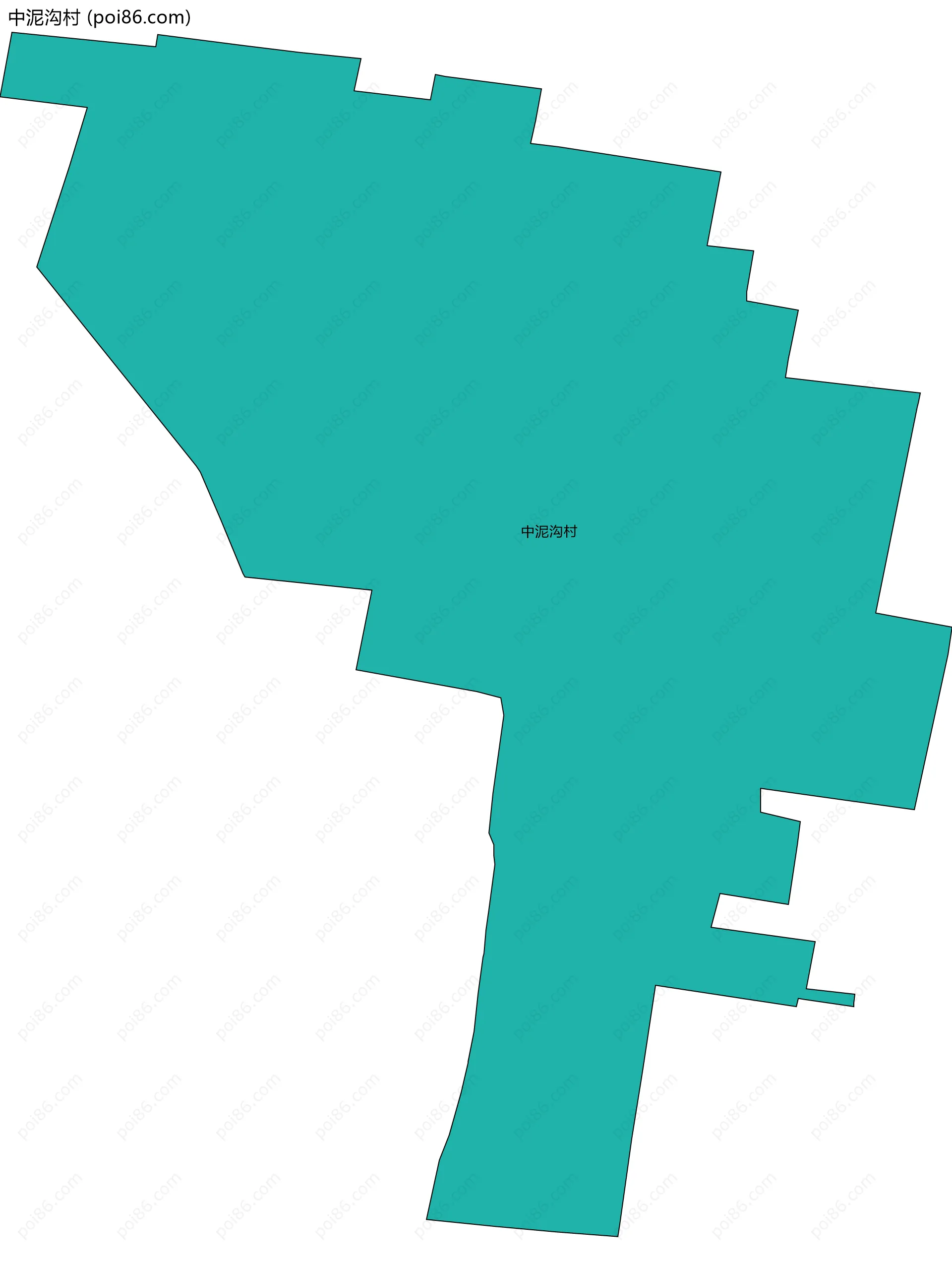 中泥沟村边界地图